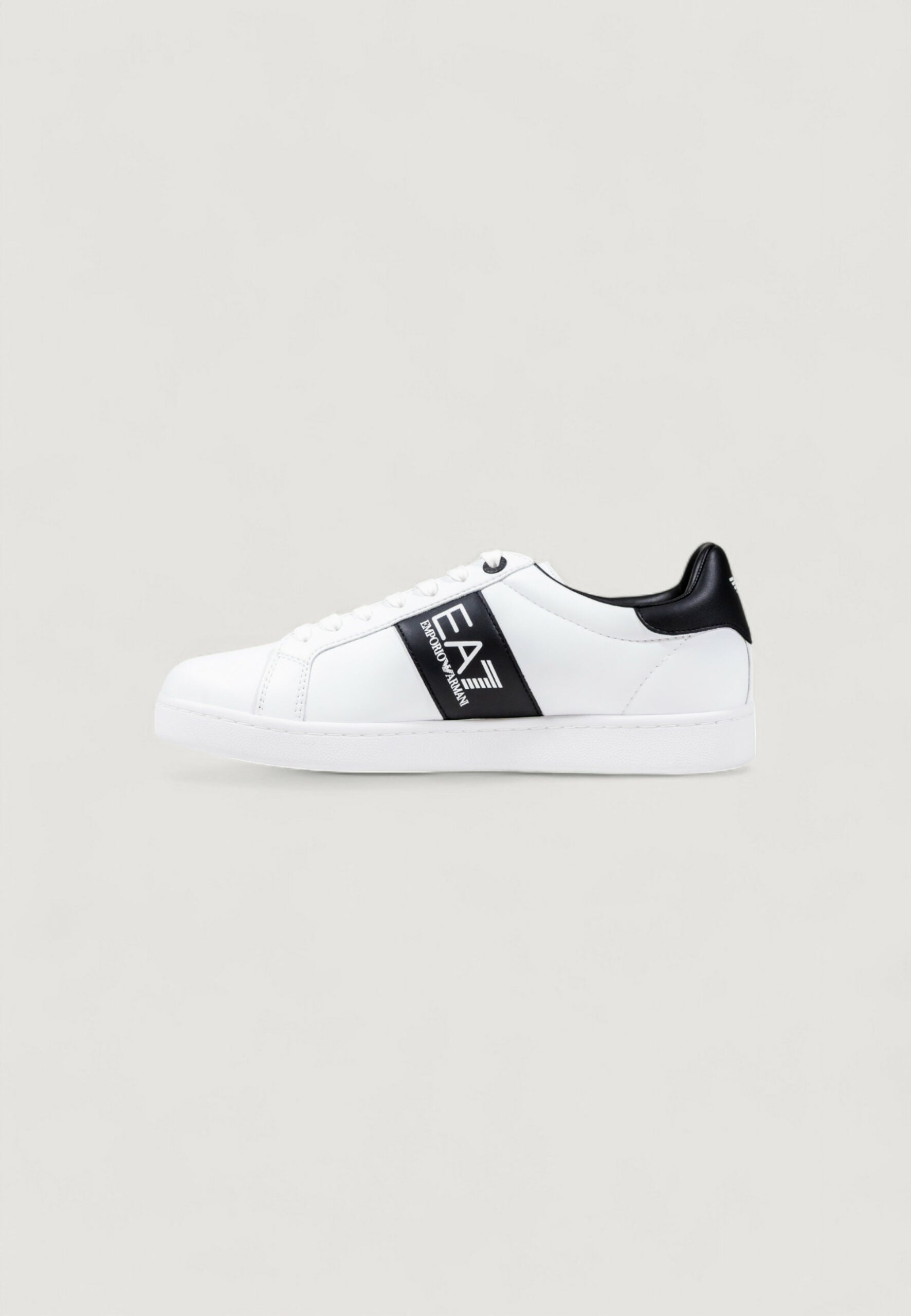 EA7 Men's White and Black Sneakers