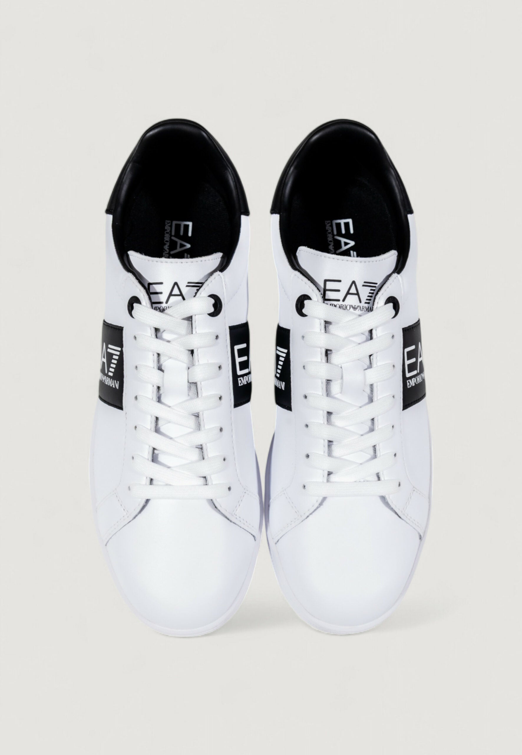 EA7 Men's White and Black Sneakers