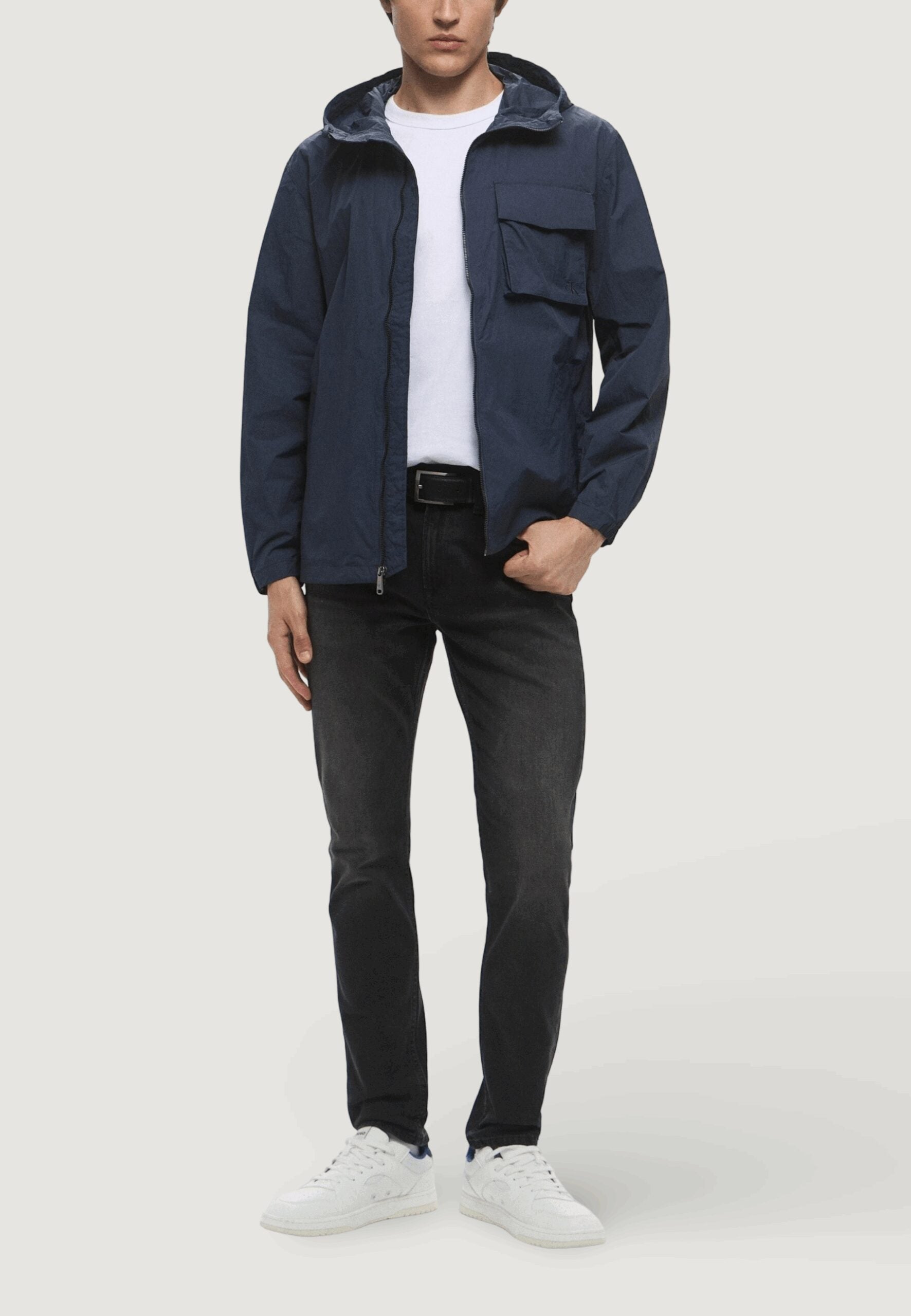 Calvin Klein Jeans Men's Black Slim Taper Jeans - Oil Slick Finish