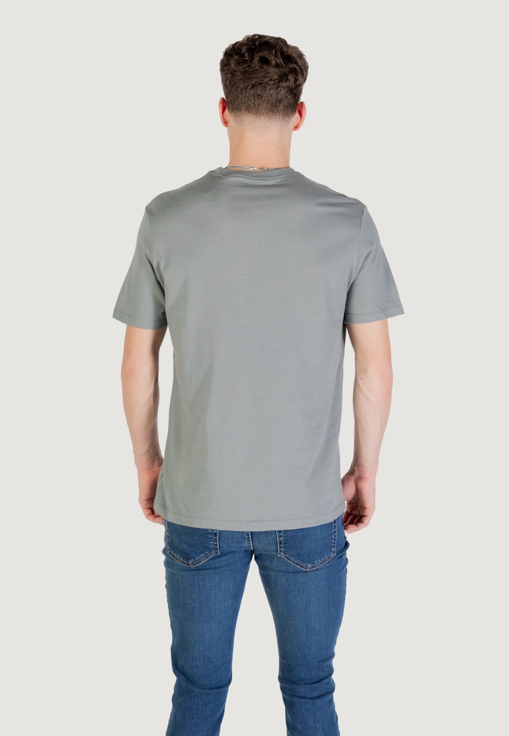 Calvin Klein Jeans Men's Dark Grey T-Shirt - CK New York Wordmark Logo