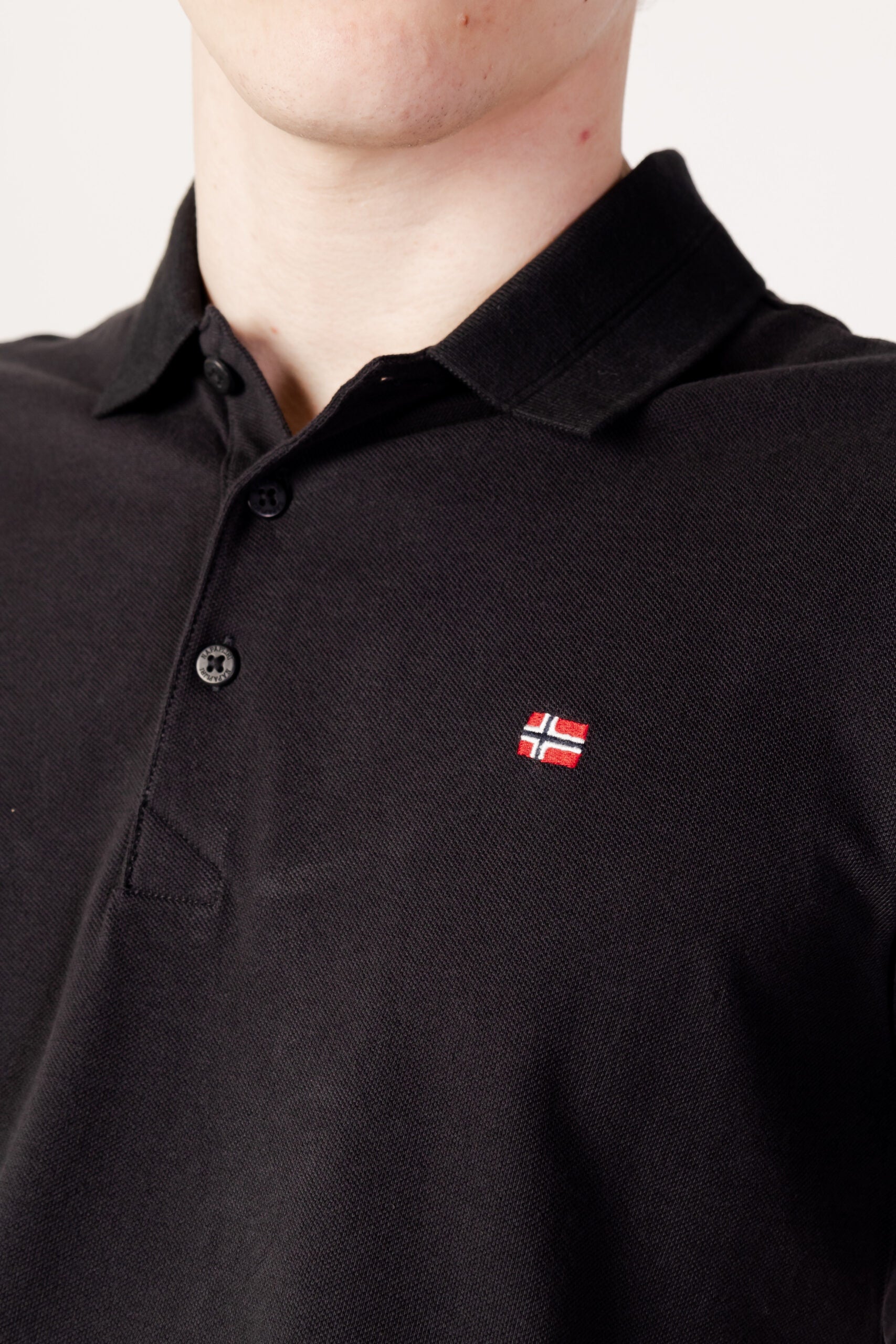 Napapijri Men's Ealis Black Short Sleeve Polo Shirt