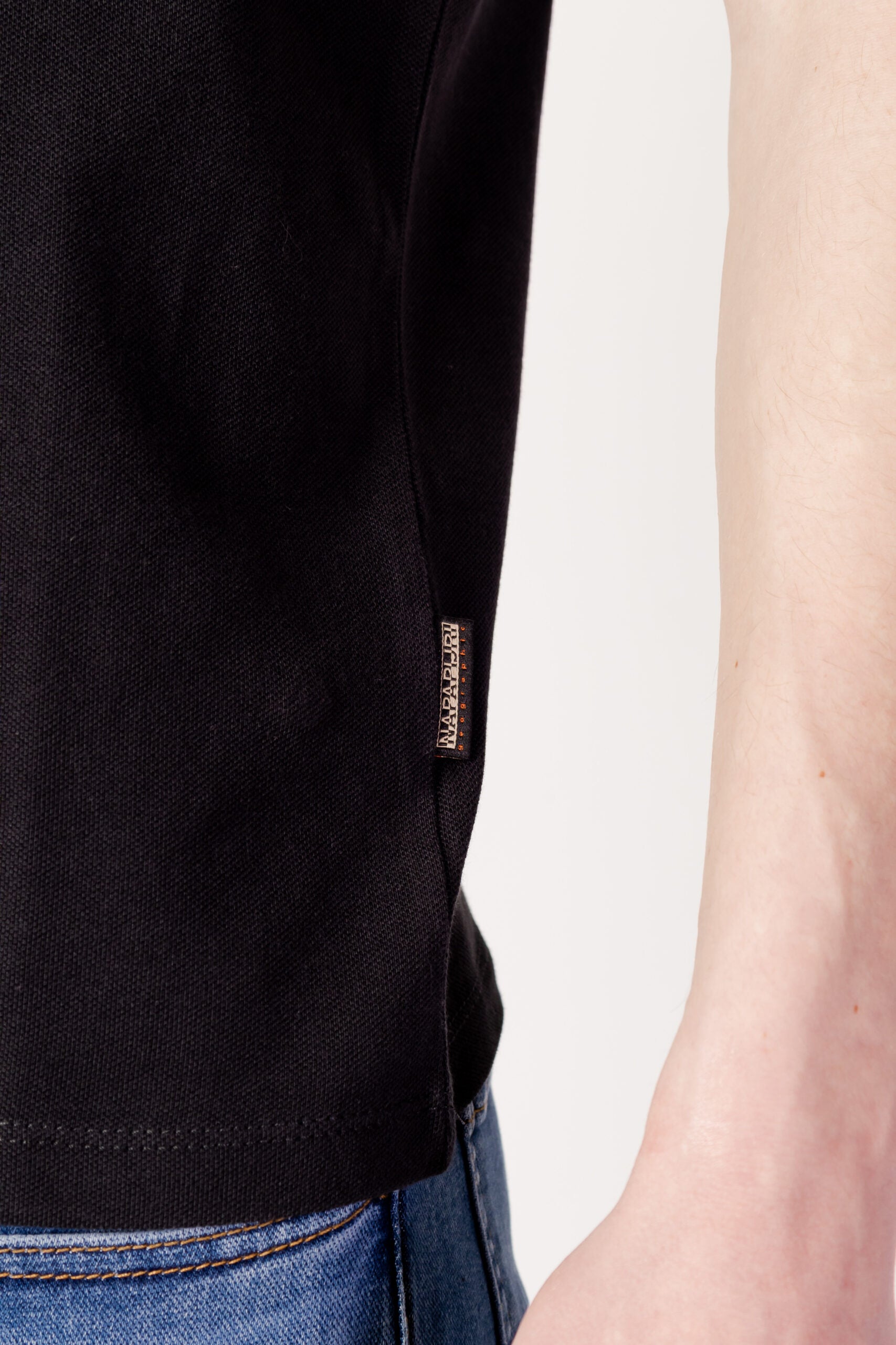 Napapijri Men's Ealis Black Short Sleeve Polo Shirt