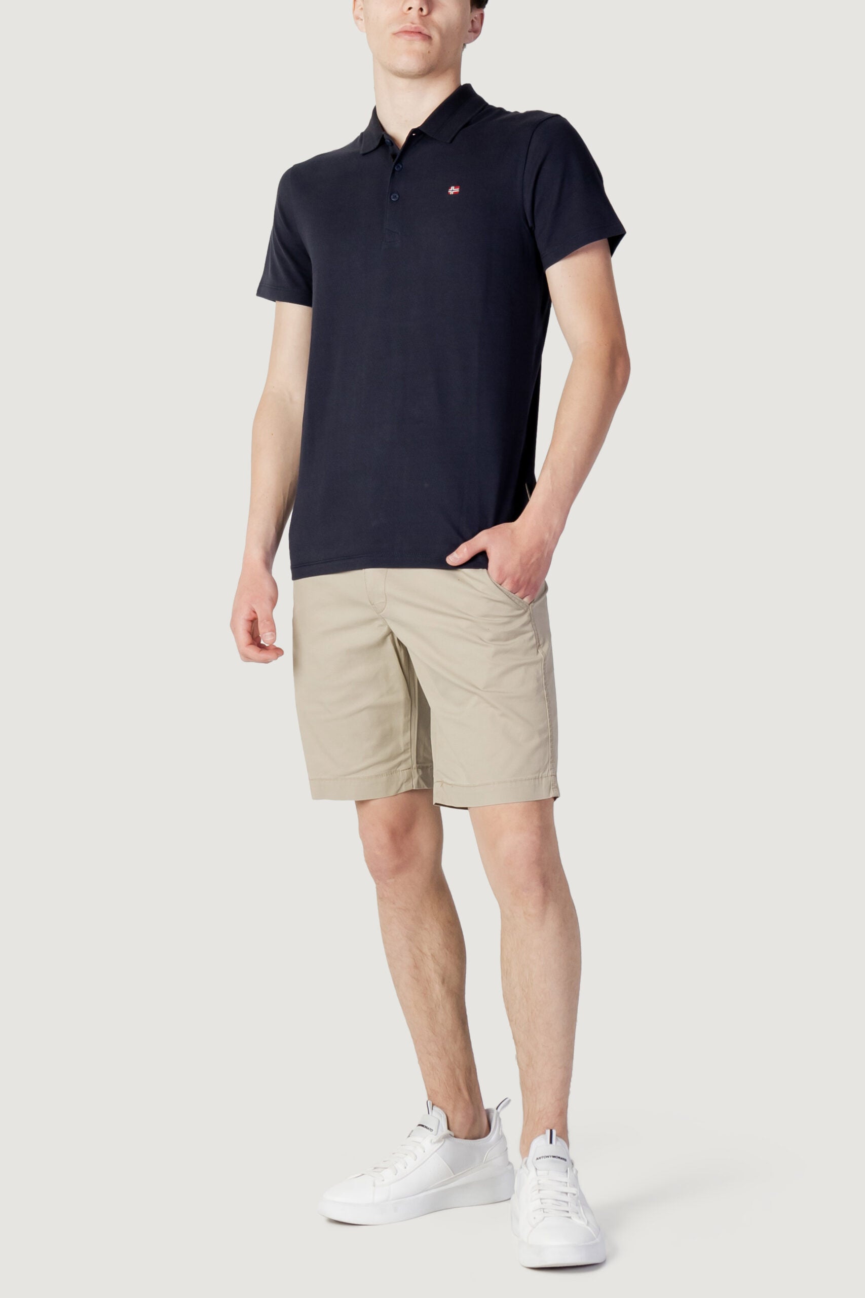 Napapijri Men's Ealis Blue Short Sleeve Polo Shirt