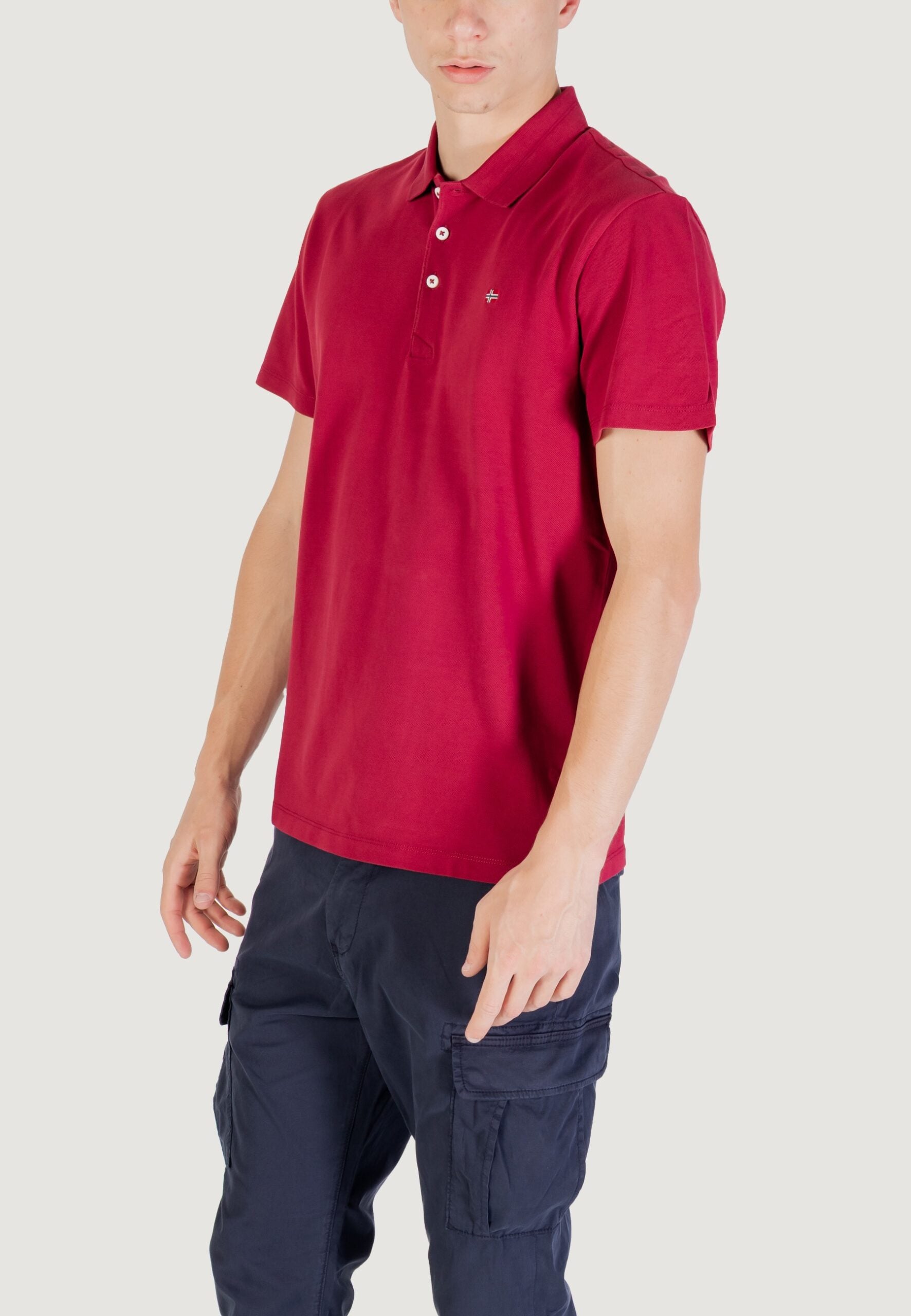 Napapijri Men's Ealis Bordeaux Short Sleeve Polo Shirt
