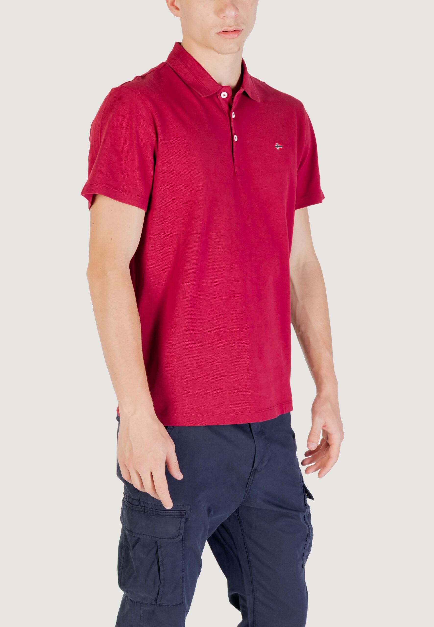 Napapijri Men's Ealis Bordeaux Short Sleeve Polo Shirt