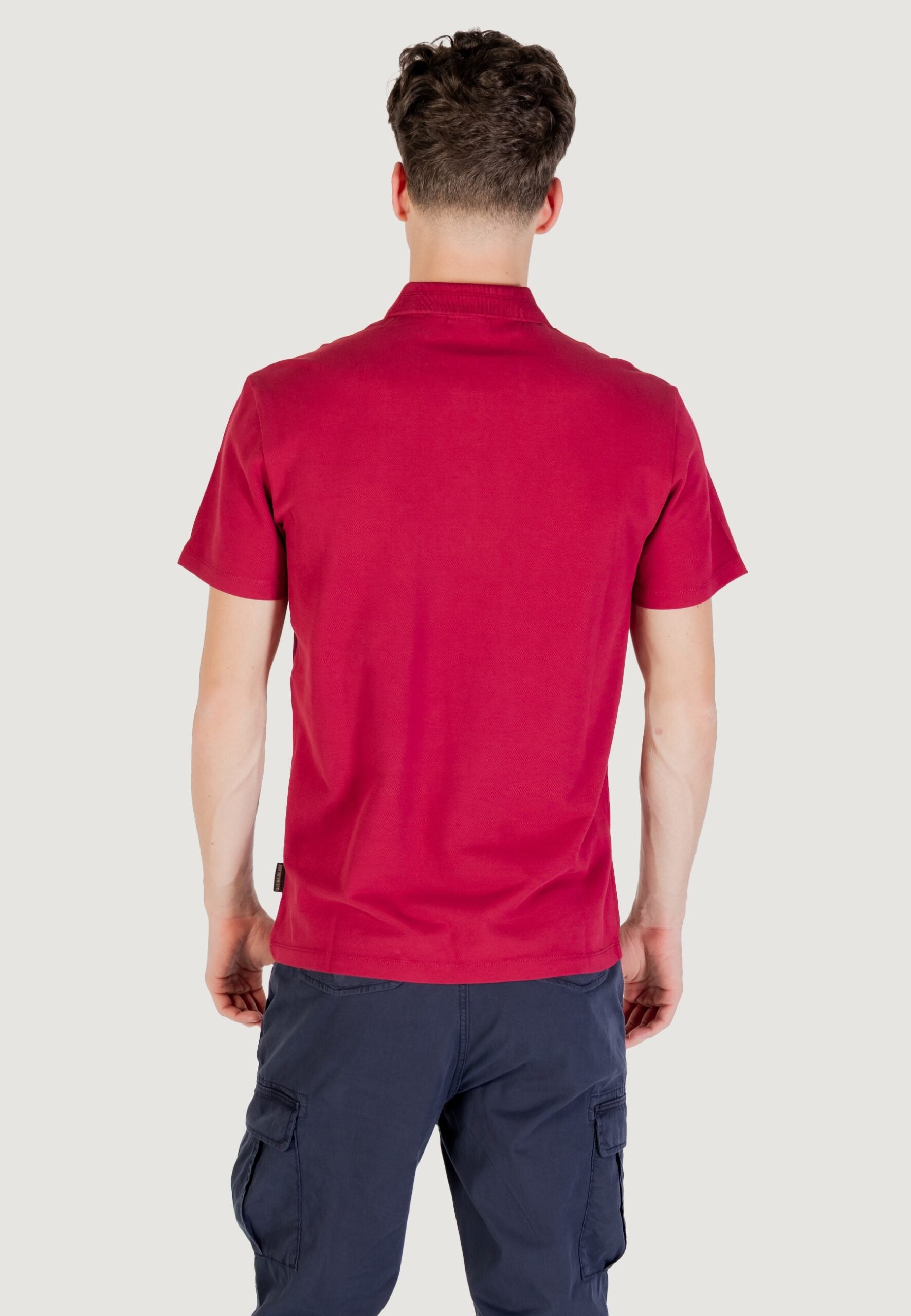 Napapijri Men's Ealis Bordeaux Short Sleeve Polo Shirt