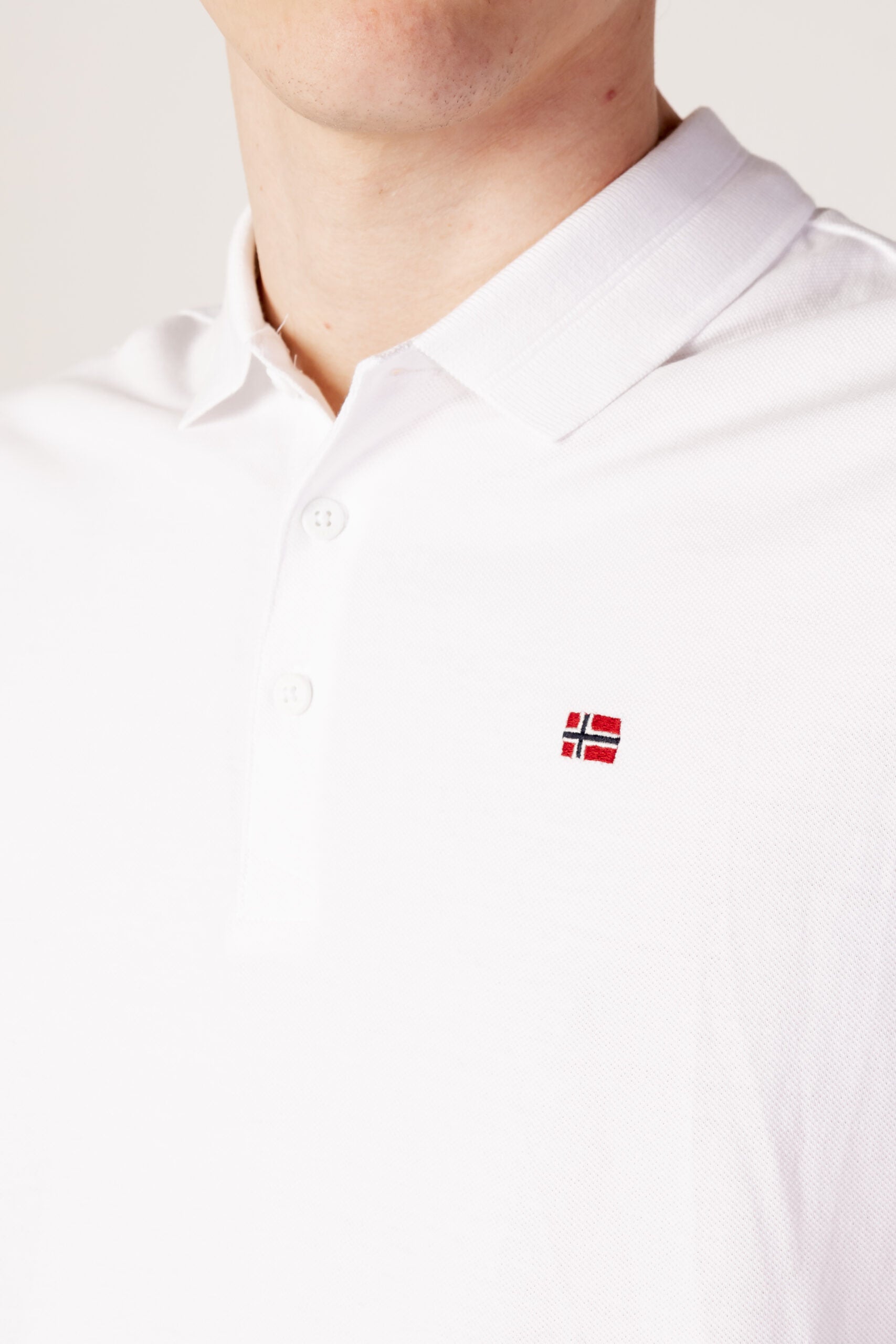 Napapijri Men's Ealis White Short Sleeve Polo Shirt