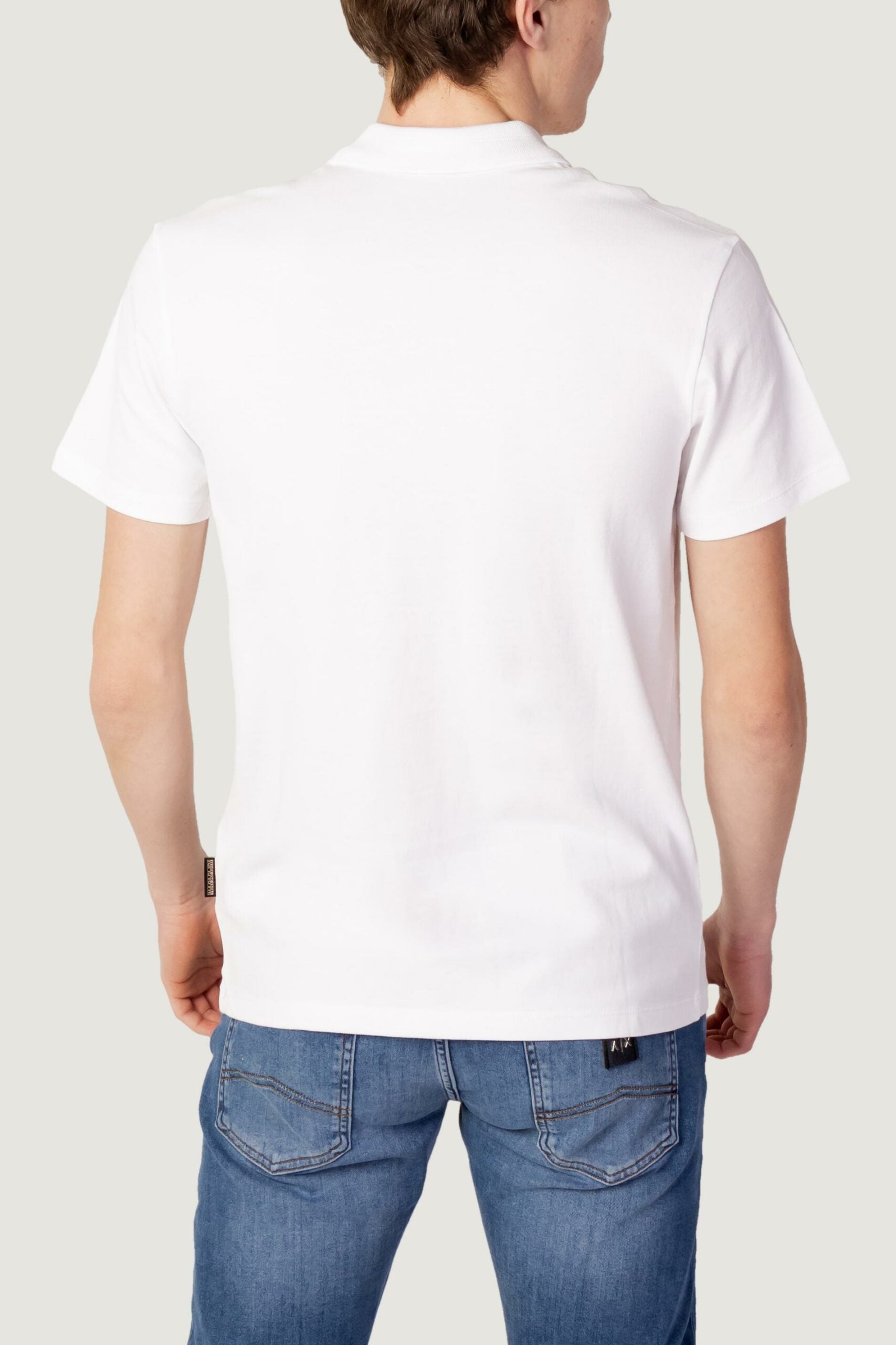 Napapijri Men's Ealis White Short Sleeve Polo Shirt