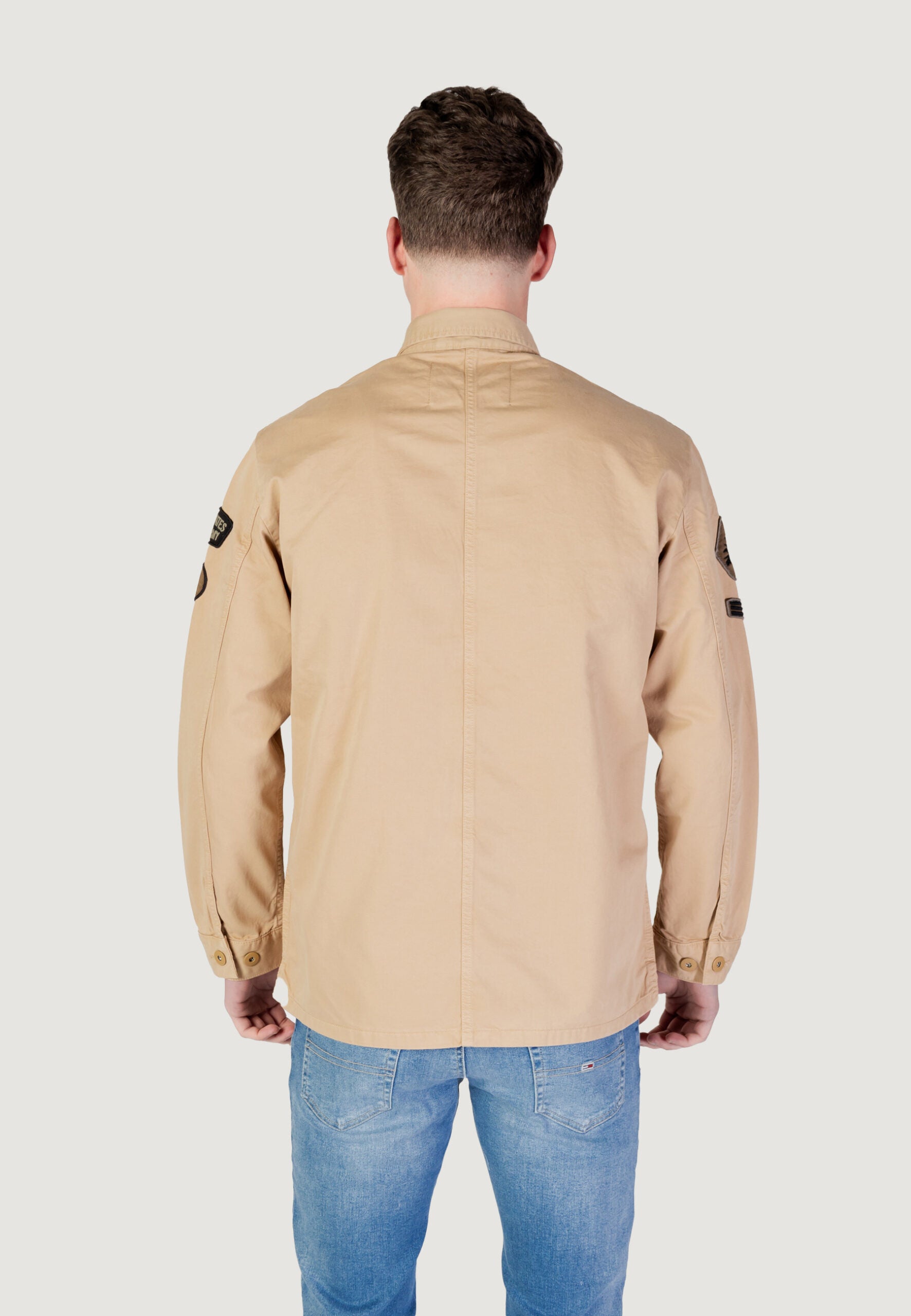 Replay Men's Long Sleeve Shirt - Classic Beige Casual Style