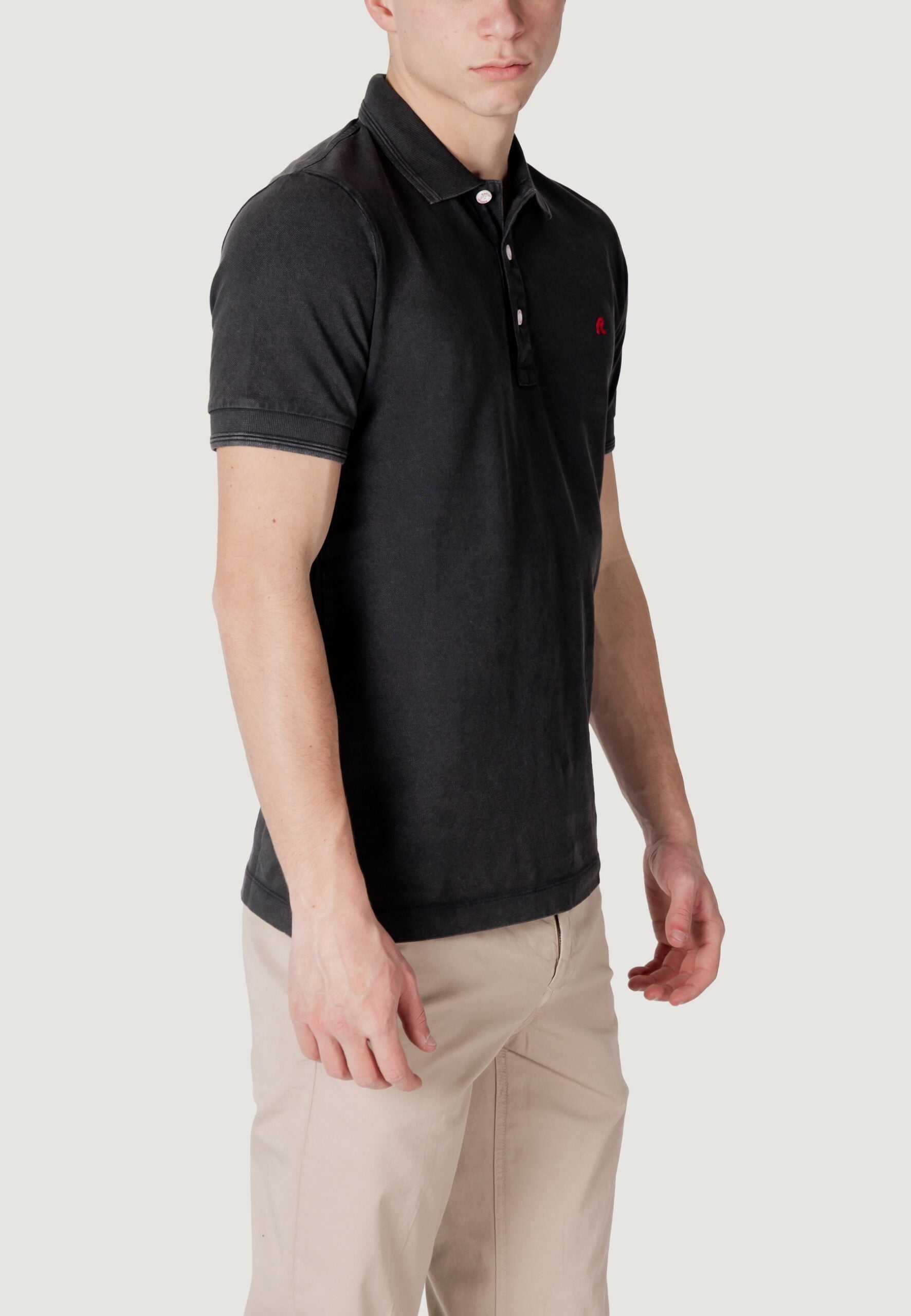 Replay Men's Black Short Sleeve Polo Shirt - Classic Casual Style