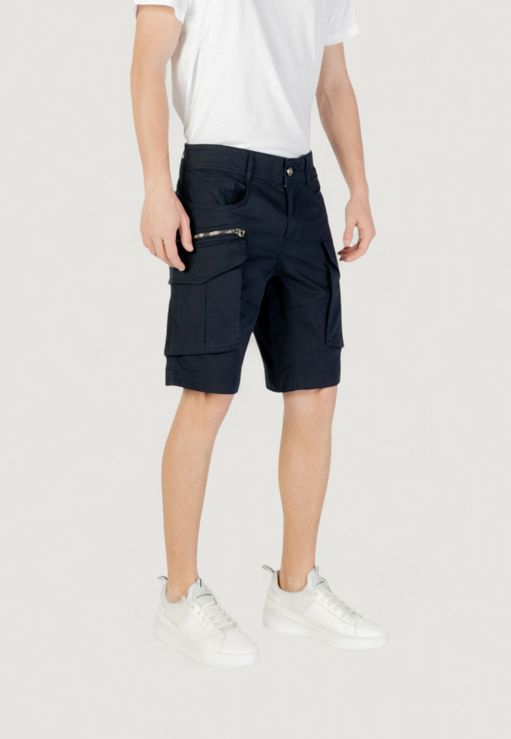 Replay Men's Bermuda Shorts - Dark Blue Denim & Casual Styles