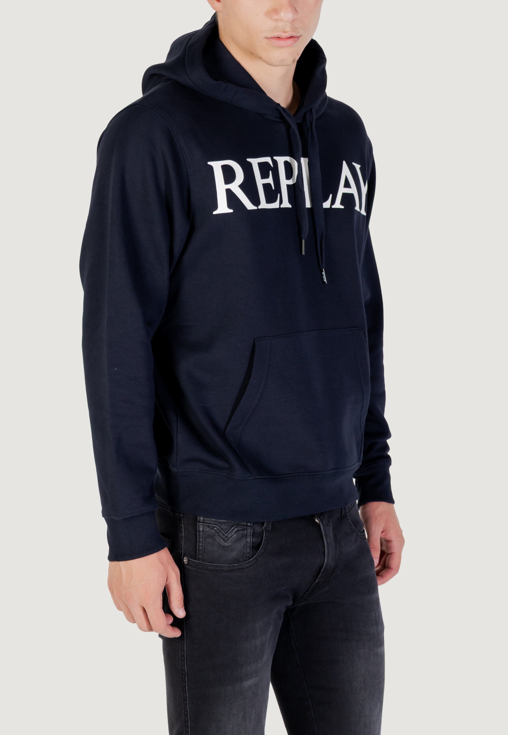 Replay Men's Dark Blue Hoodie M3104