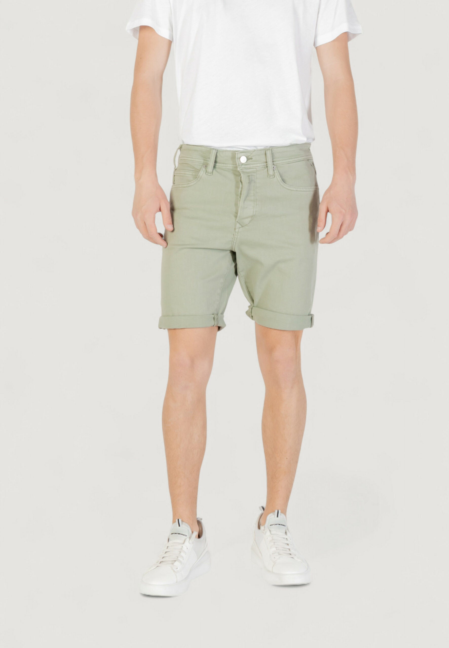 Replay Men's Bermuda Shorts - Green Casual Fit