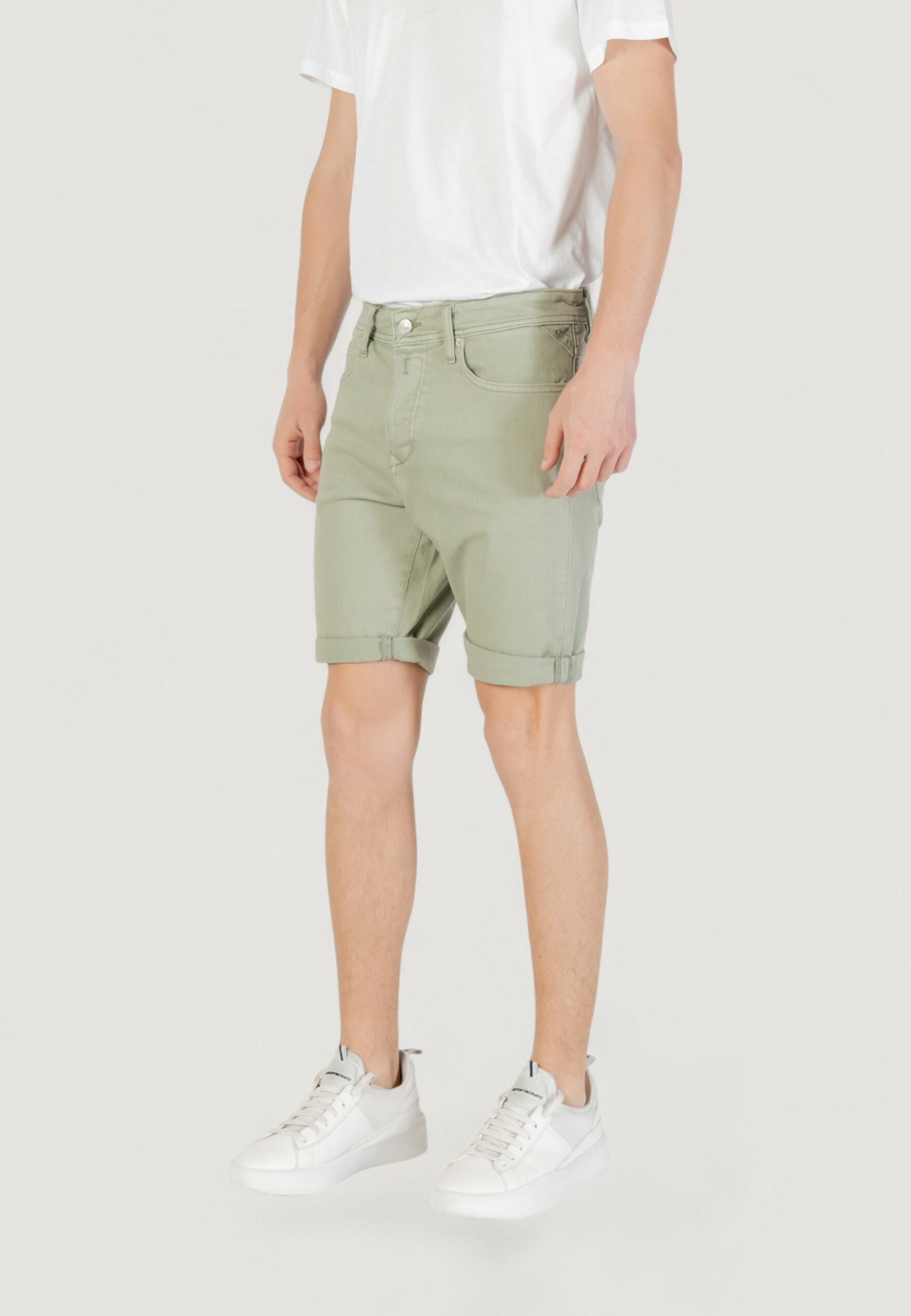 Replay Men's Bermuda Shorts - Green Casual Fit
