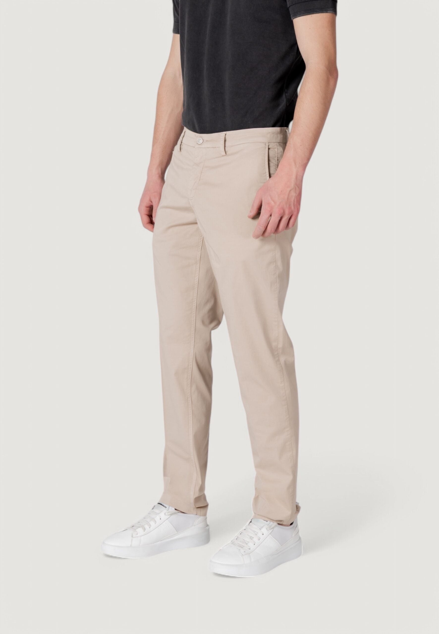 Replay Men's Light Beige Pants - Casual Chinos & Trousers