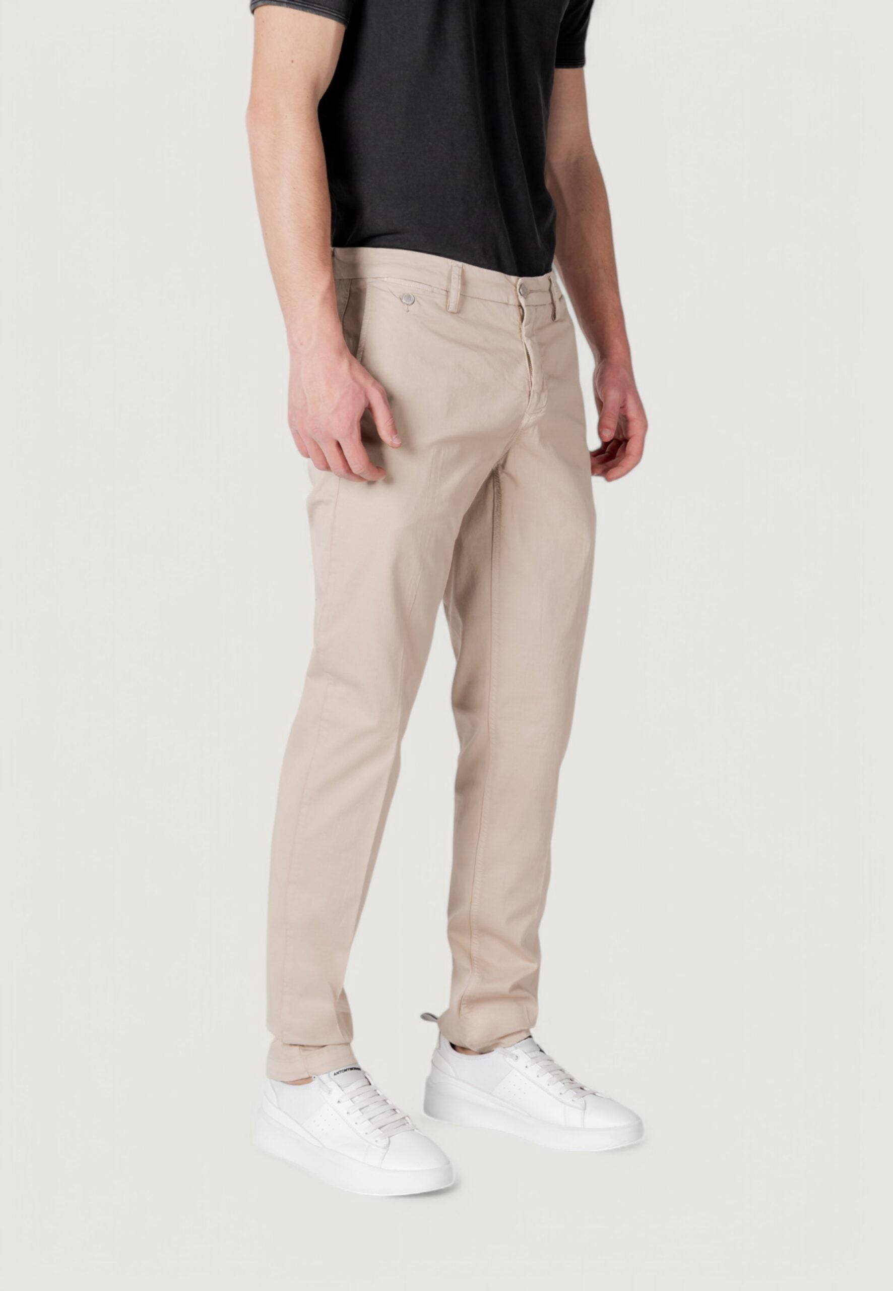 Replay Men's Light Beige Pants - Casual Chinos & Trousers