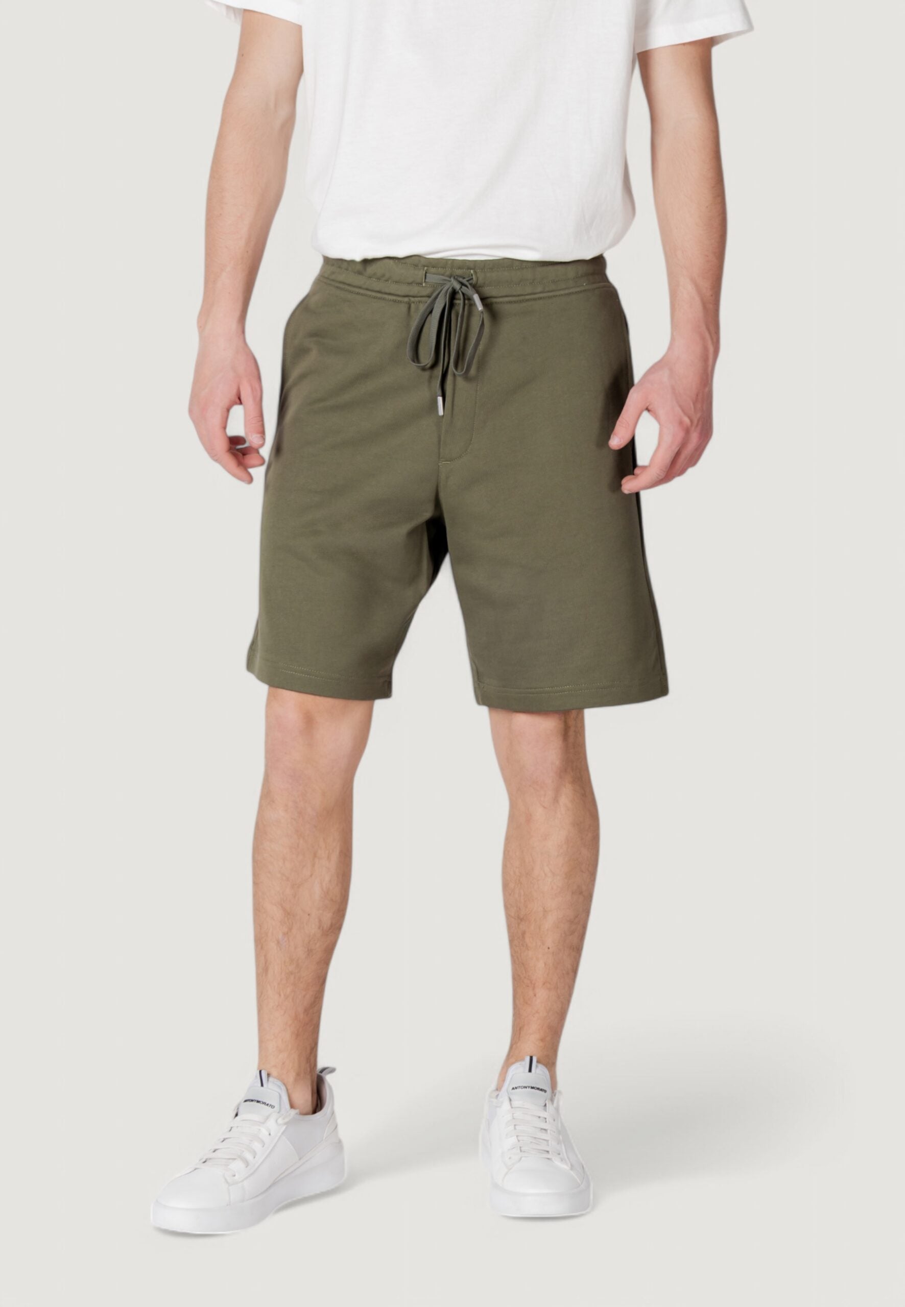 Replay Men's Bermuda Shorts - Olive Green Casual Fit