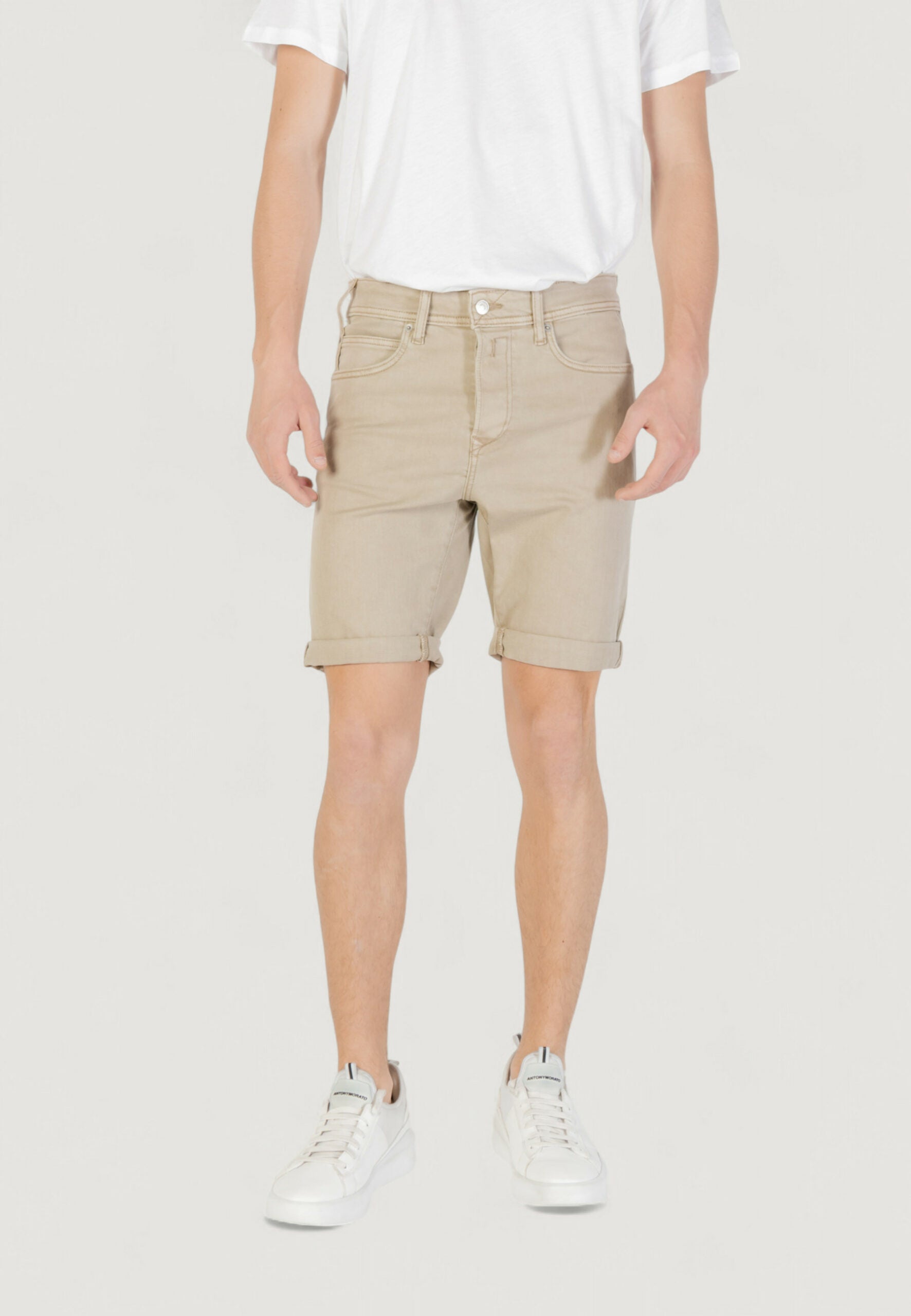 Replay Men's Bermuda Shorts - Sage Green Casual Fit