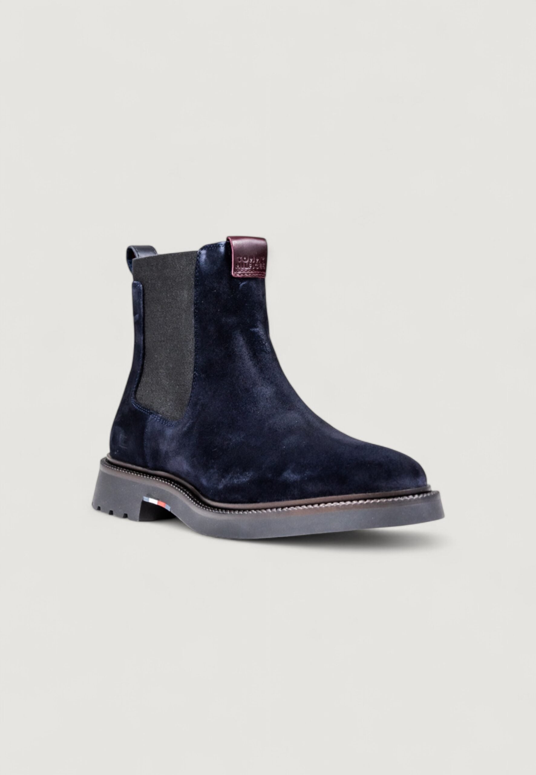 トミーヒルフィガージーンズ メンズ ダークブルー コンフォート ライトウェイト アンクルブーツ