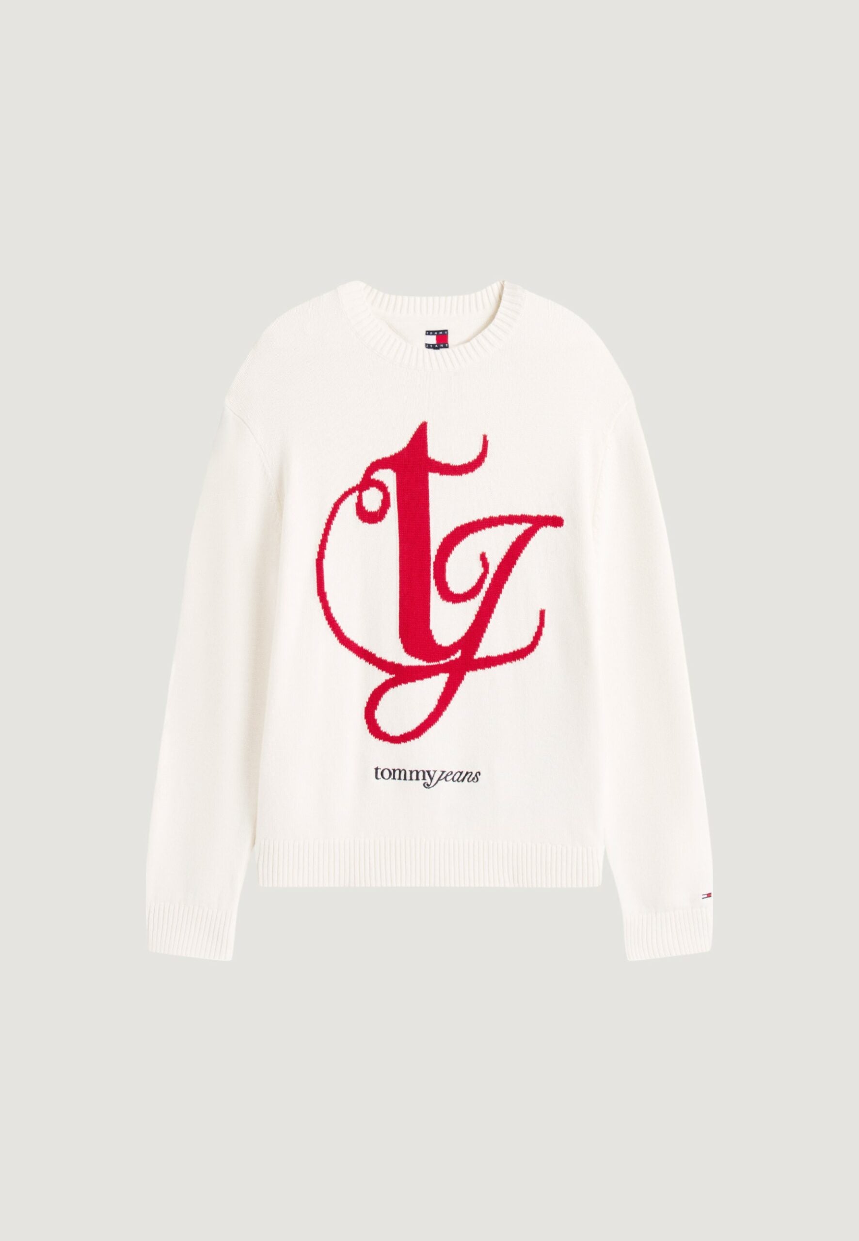 Tommy Hilfiger Jeans Men's Regular Monogram Crewneck Sweater - Cream