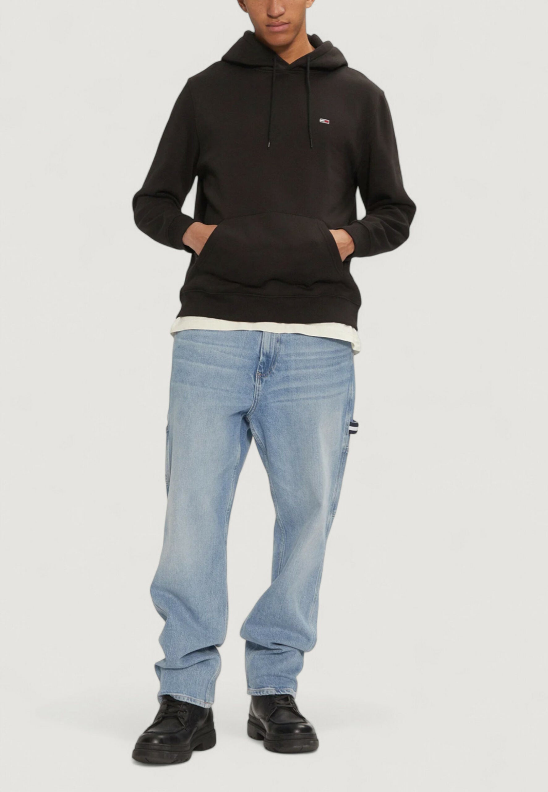 Tommy Hilfiger TJM Men's Black Essential Flag Hoodie