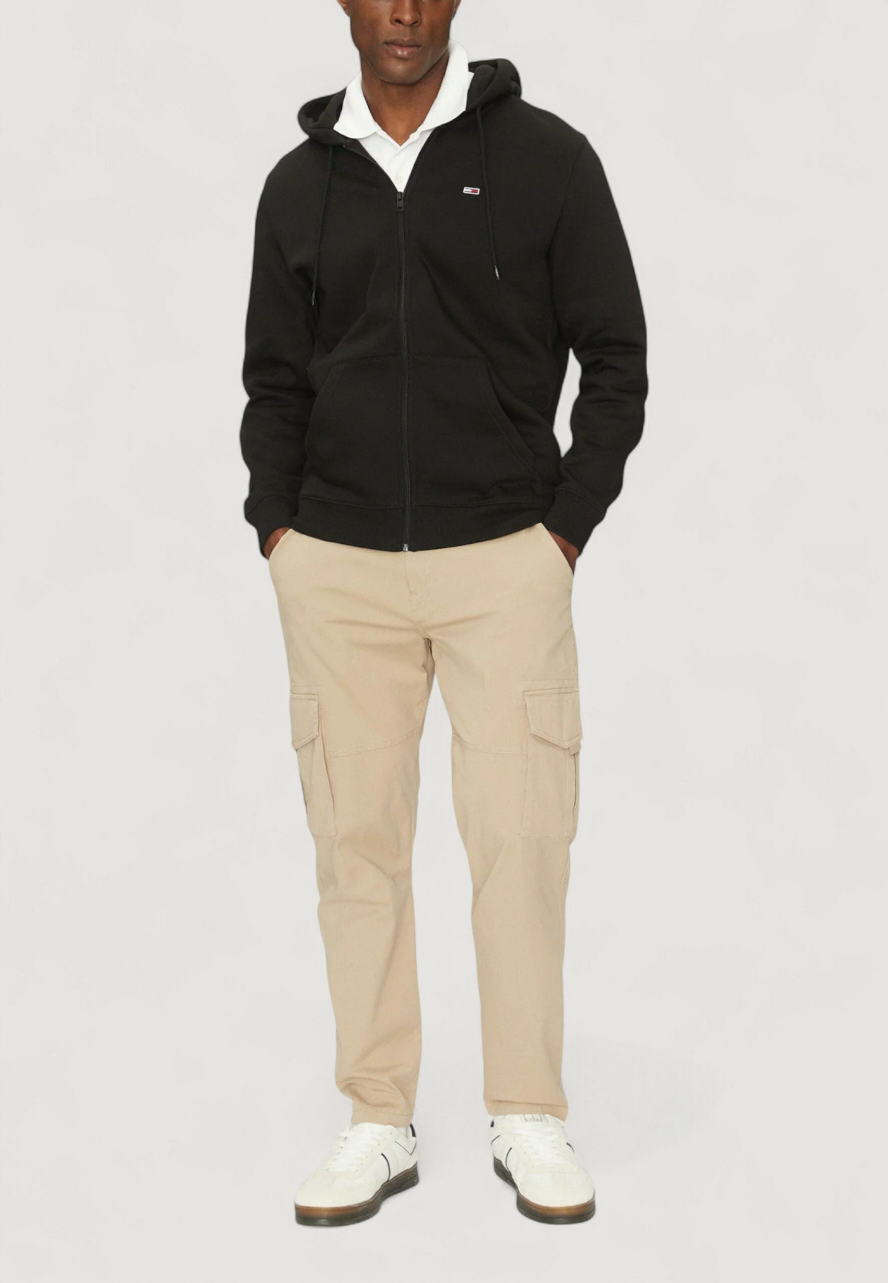 Tommy Hilfiger Jeans TJM Men's Black Essential Flag Zip-Up Hoodie