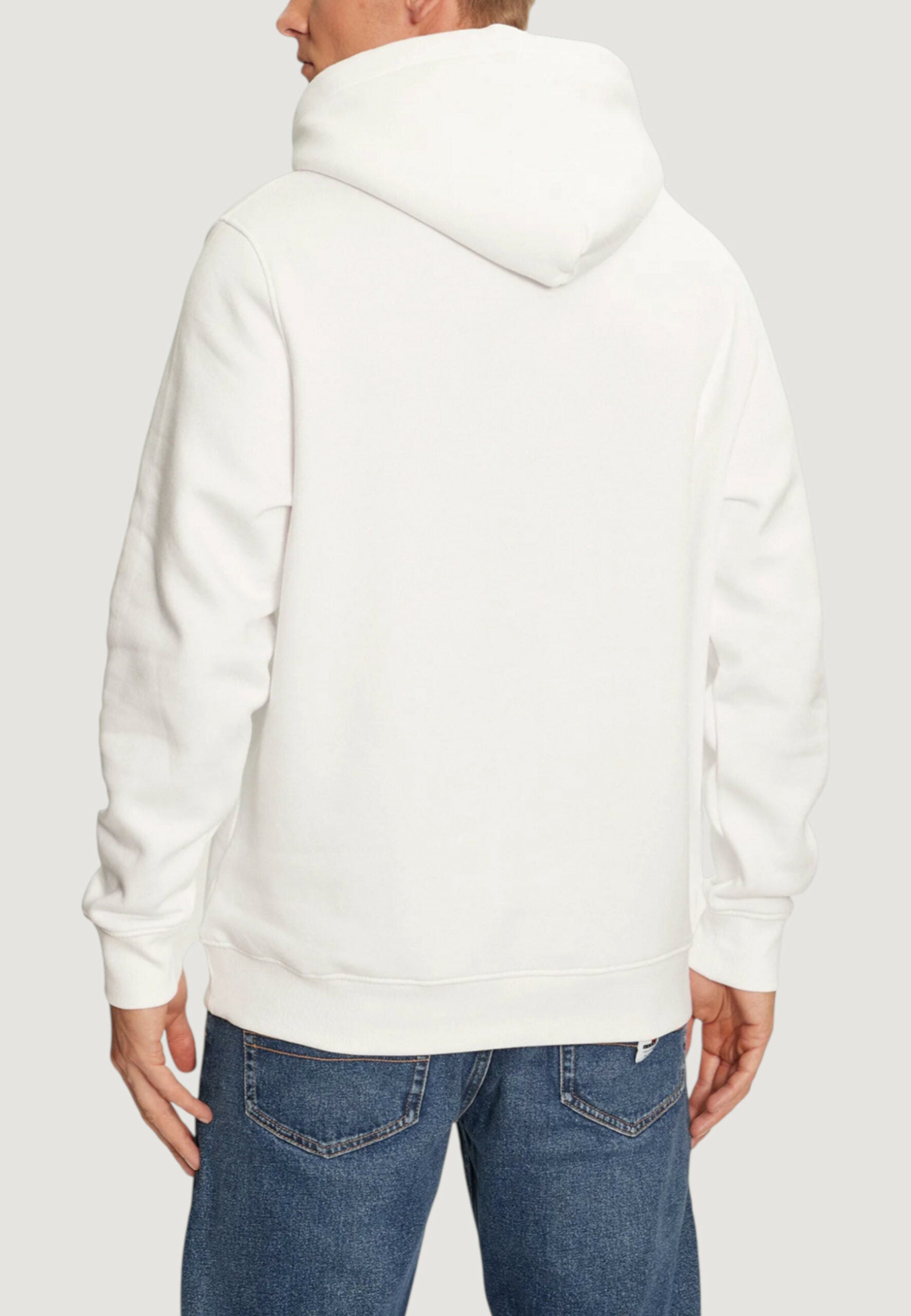 Tommy Hilfiger Jeans TJM Men's White Essential Flag Hoodie