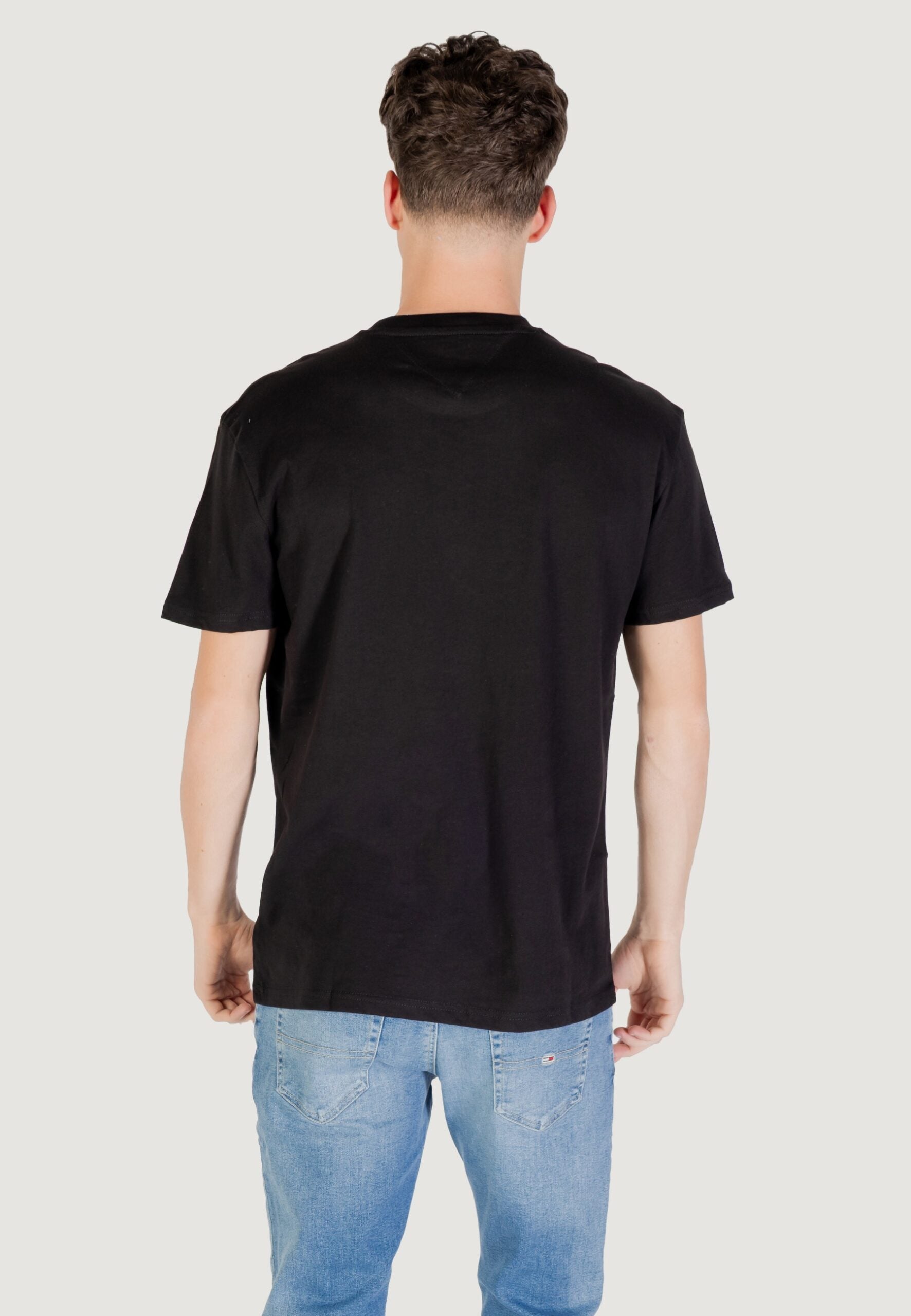 Tommy Hilfiger Jeans TJM Regular Fit Black T-Shirt - RWB DNA Flag Logo