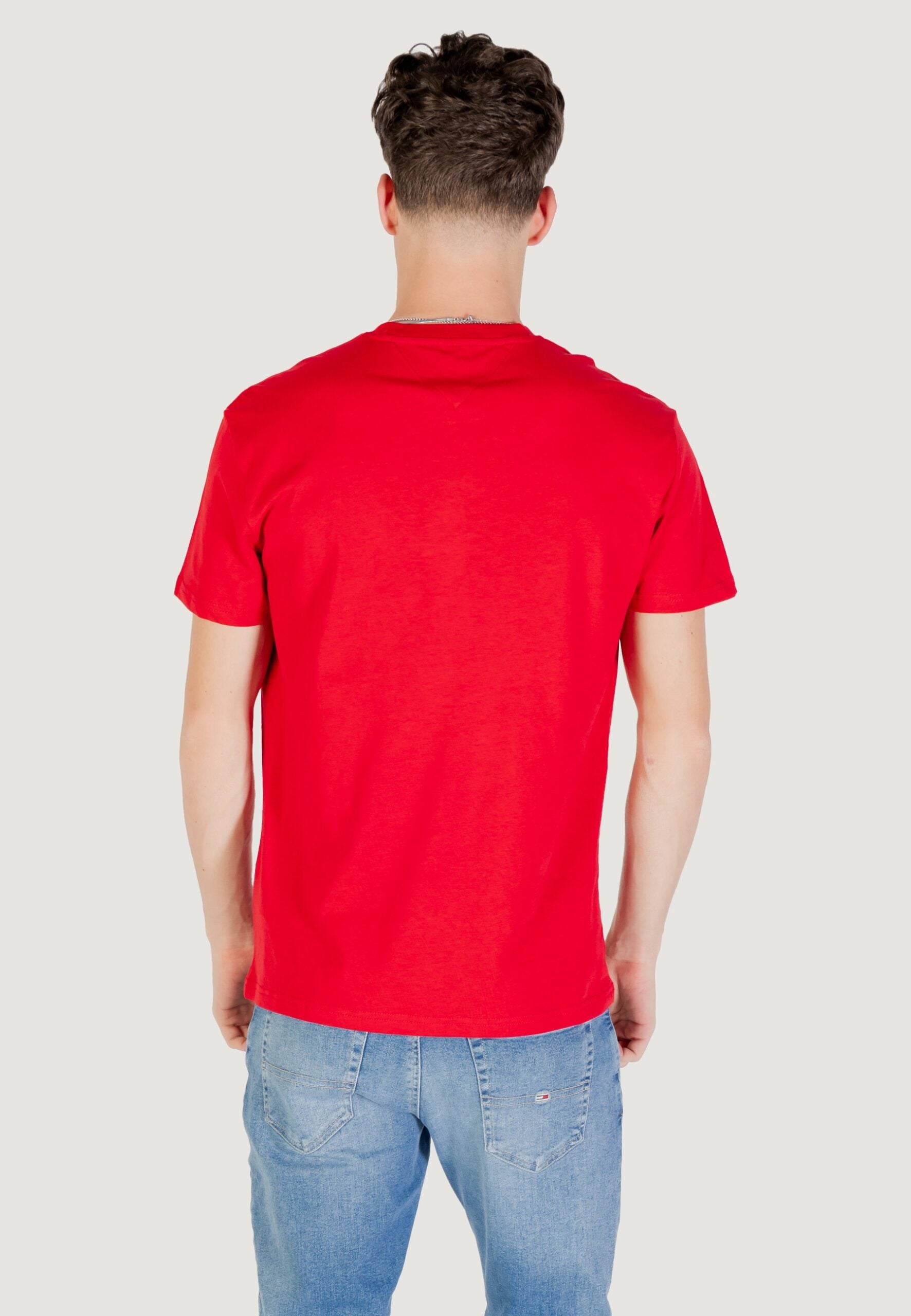 Tommy Hilfiger Jeans TJM Regular Fit Red T-Shirt - RWB DNA Flag Logo