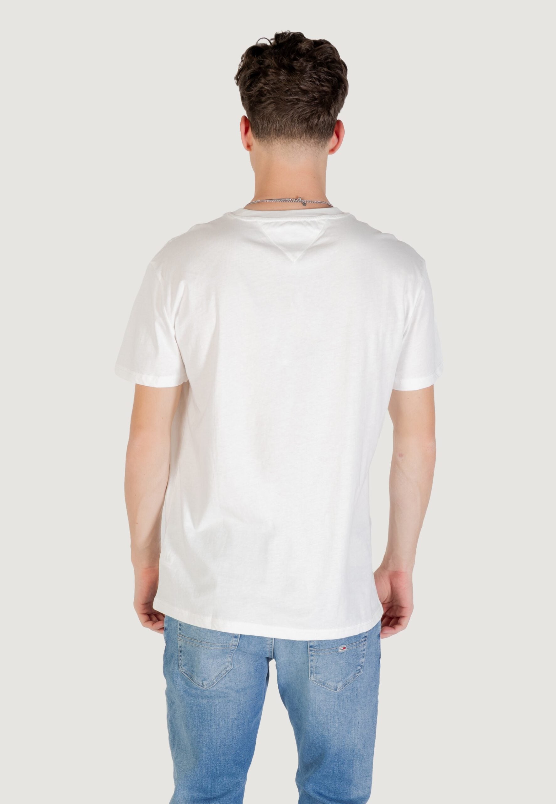 Tommy Hilfiger TJM Regular Fit Cream T-Shirt - Tommy DNA Flag Logo