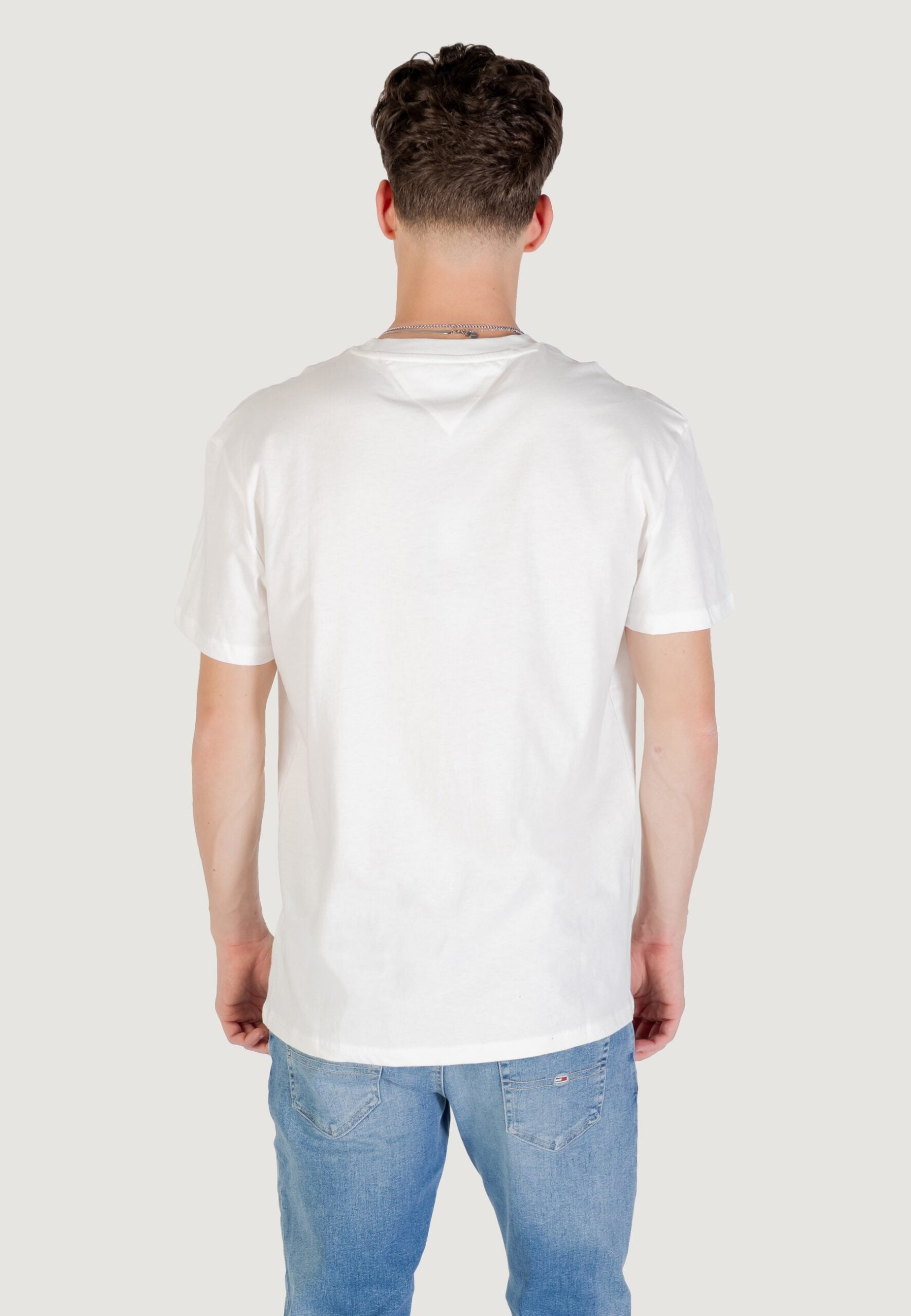 Tommy Hilfiger jeans TJM Regular Fit Cream T-Shirt - Linear Flag Logo