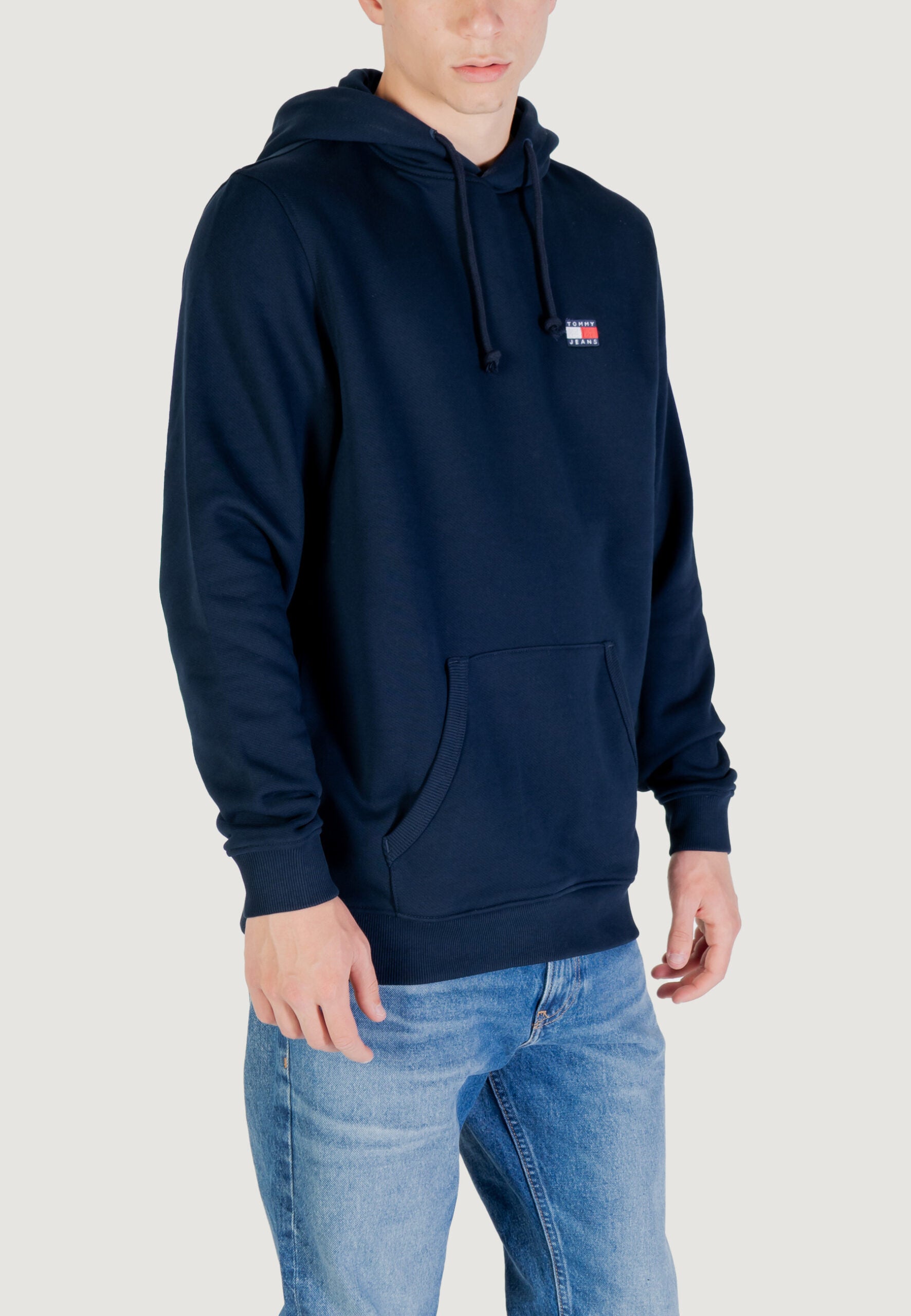 Tommy Hilfiger Jeans TJM Regular Fit Dark Blue Hoodie - Chest Badge Logo