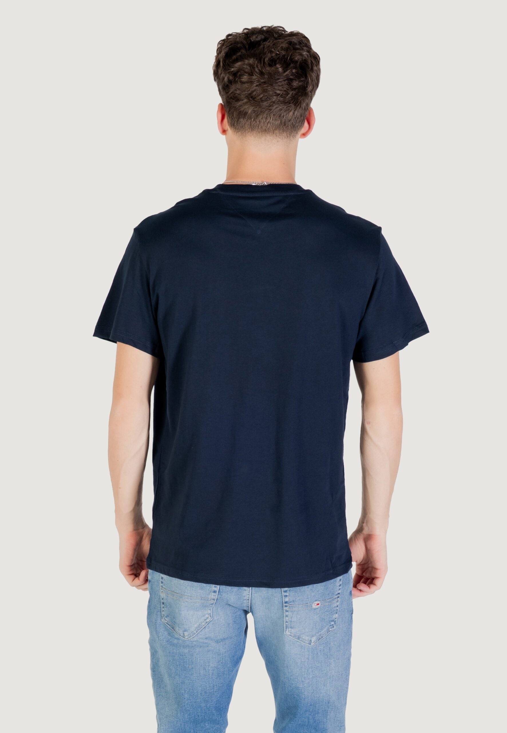 Tommy Hilfiger TJM Slim Fit Dark Blue T-Shirt - Linear Chest Logo