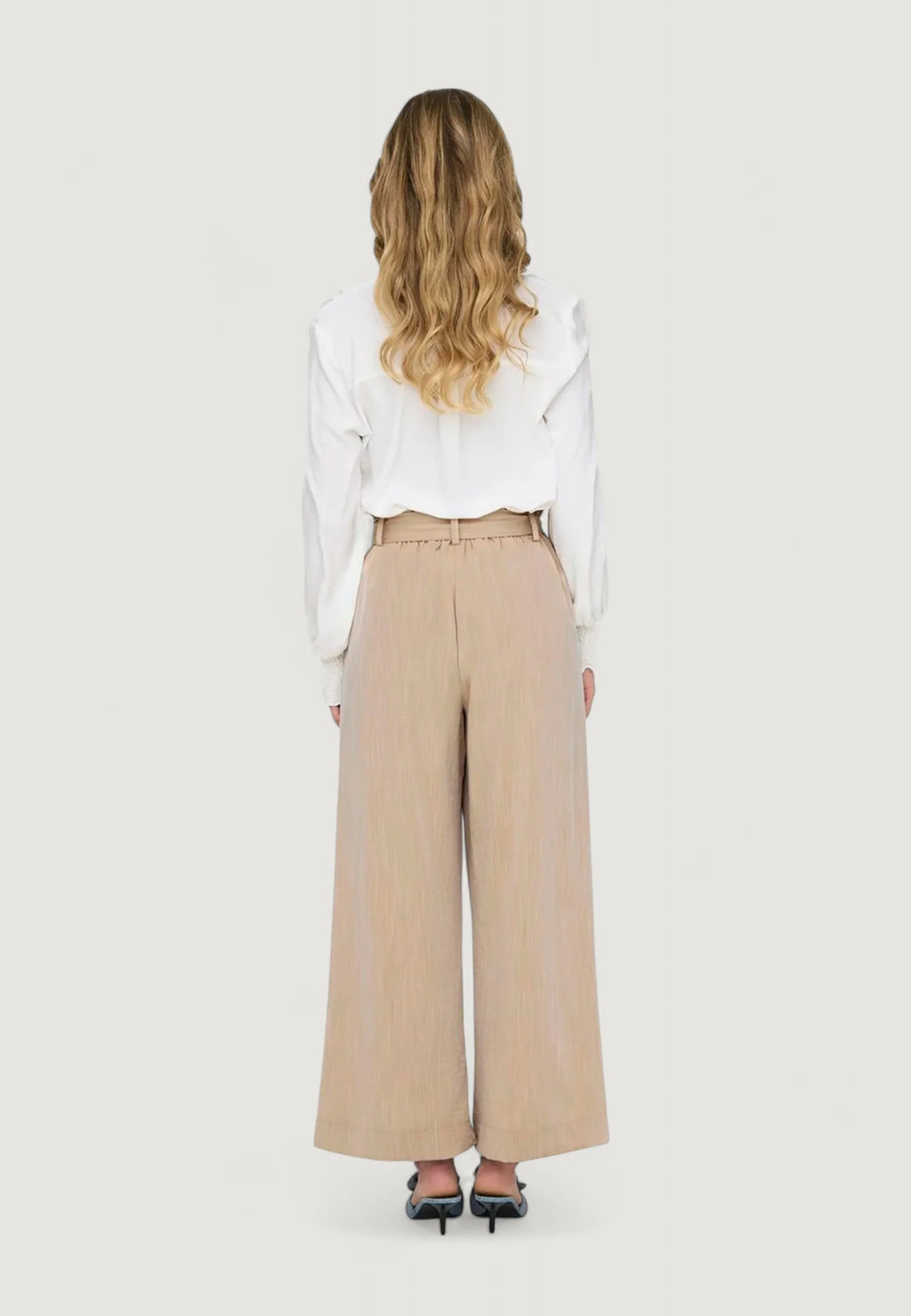 High waist trousers Only Onlmarsa Solid Paperbag Wvn Noos