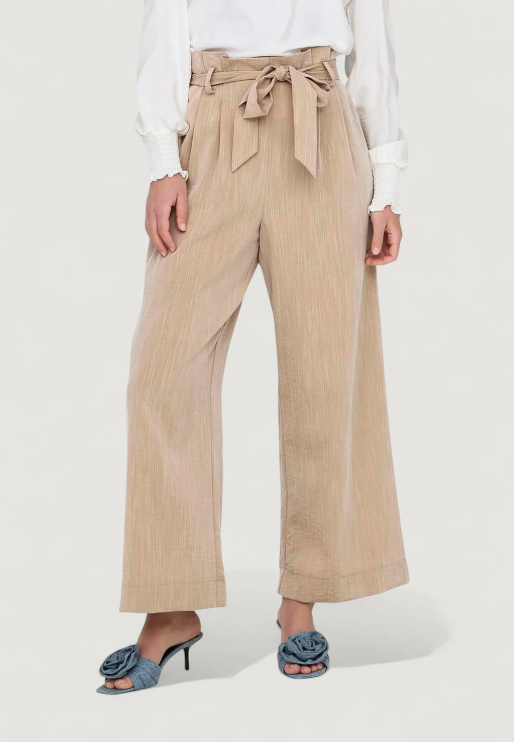 High waist trousers Only Onlmarsa Solid Paperbag Wvn Noos