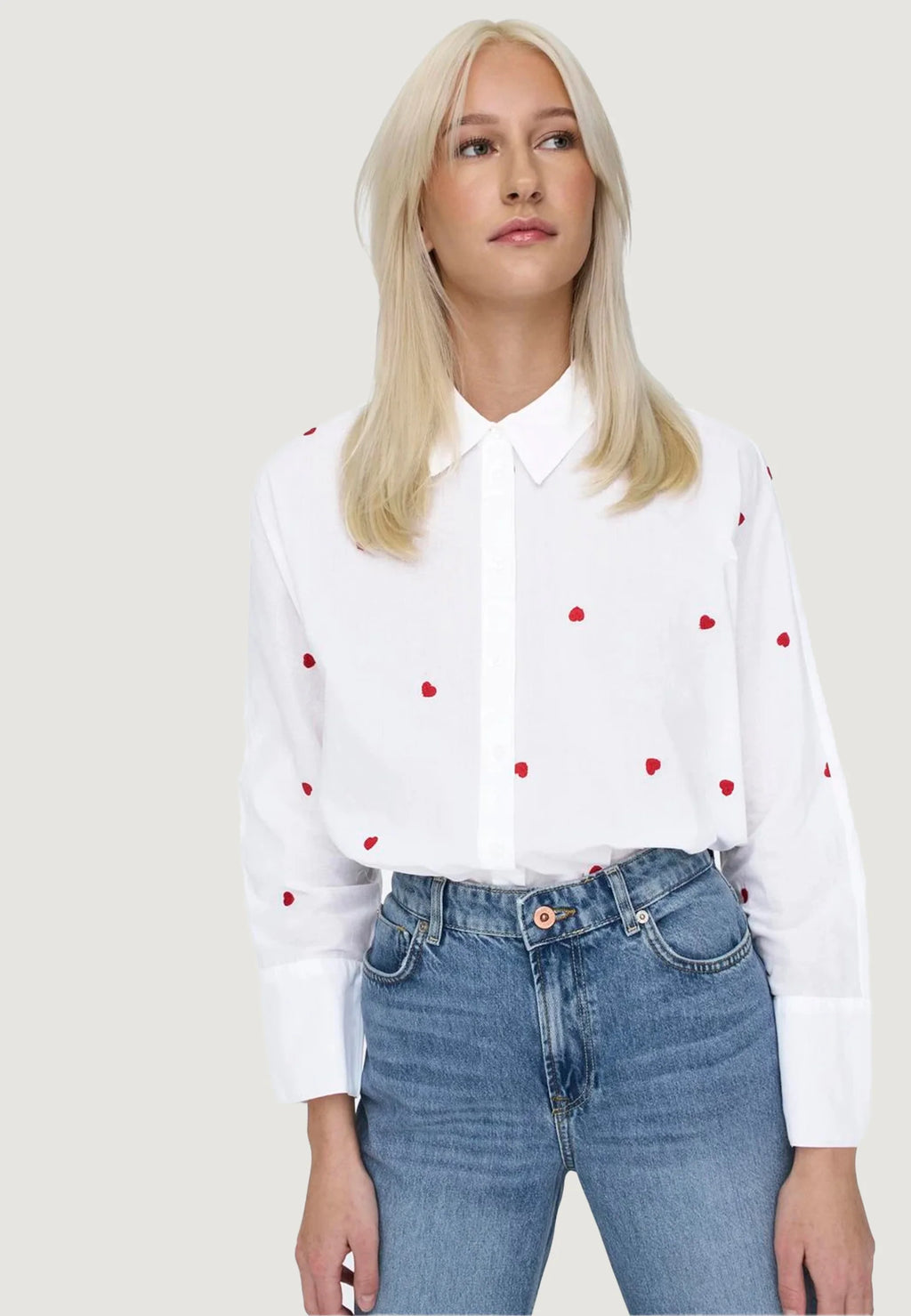 Long sleeves shirts Only Onlnew Lina Grace Ls Emb Noos Wvn