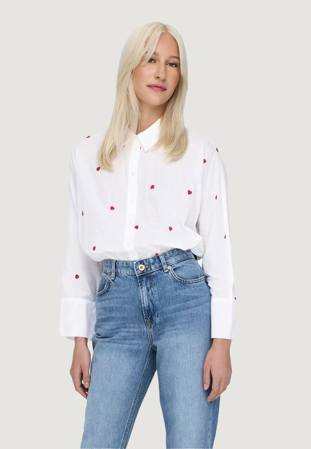 Long sleeves shirts Only Onlnew Lina Grace Ls Emb Noos Wvn