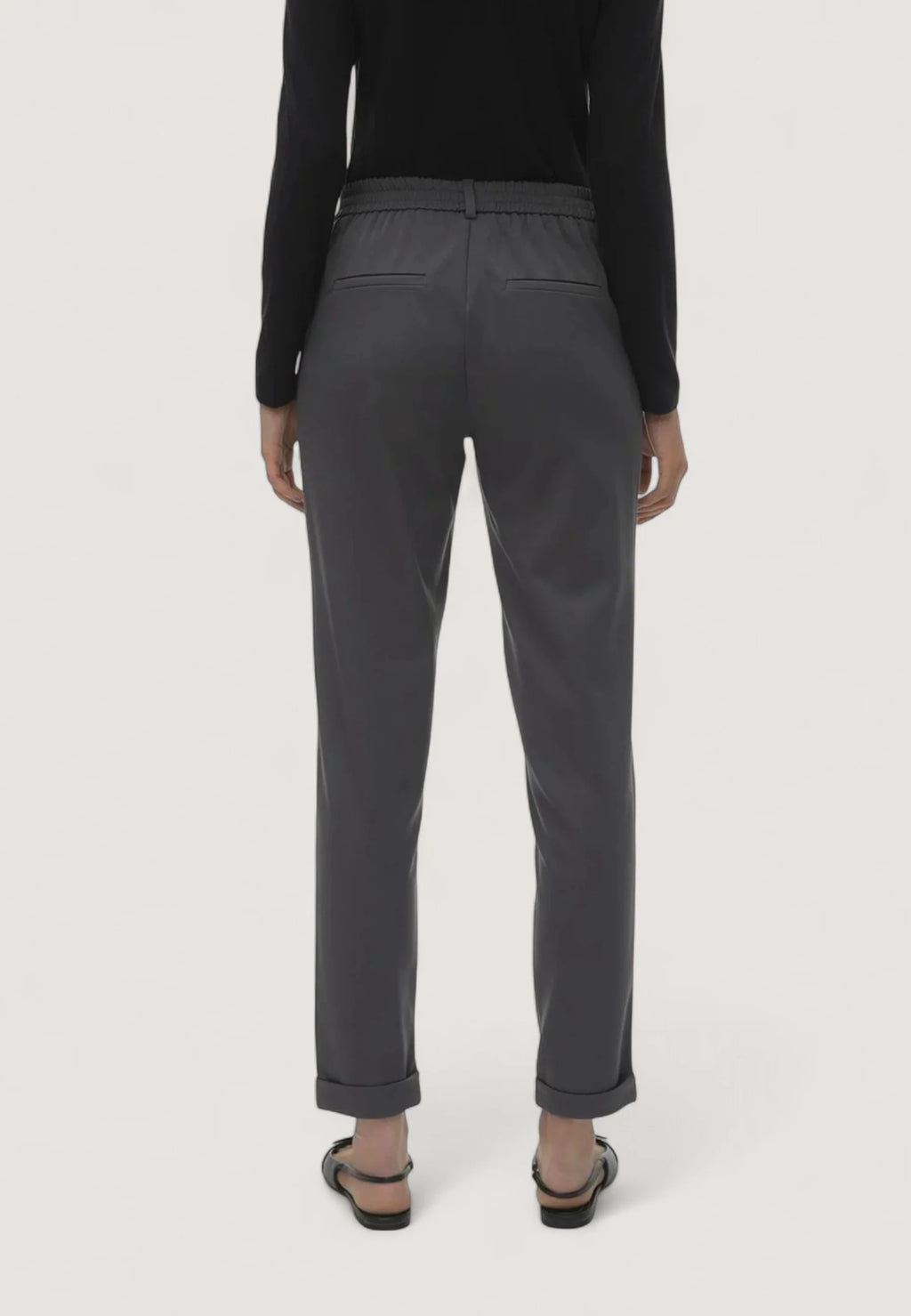 Vero Moda regular trousers VMMAYA MW LOOSE SOLID PANT NOOS