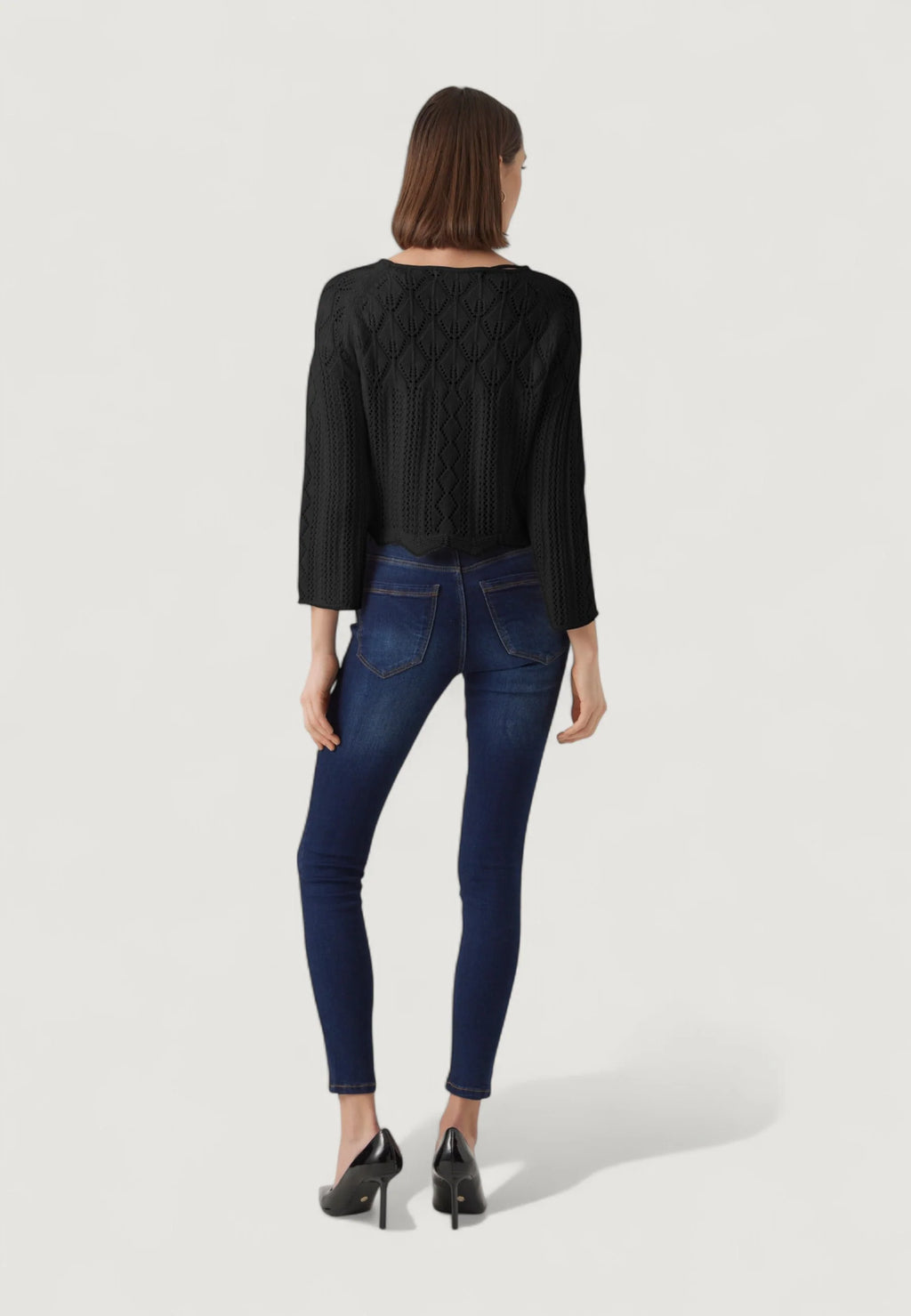 Jersey Vero Moda VMGINGER 3/4 BOATNECK PULLOVER GA NOOS