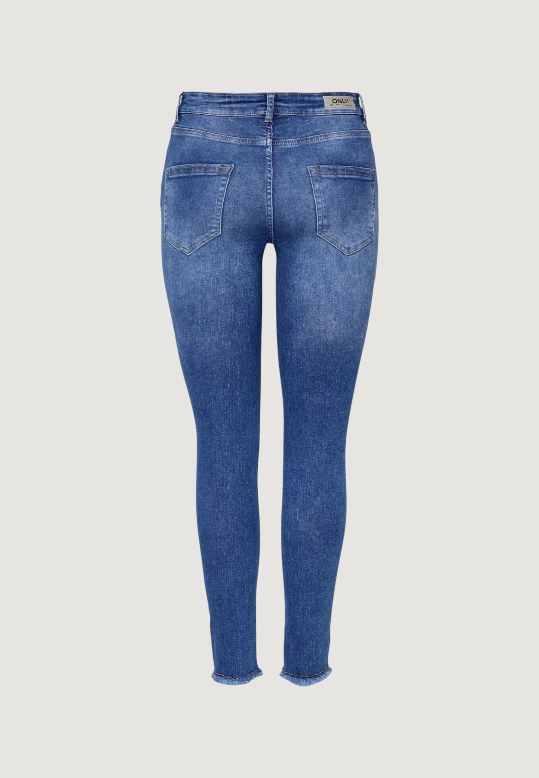 Only ONLBLUSH Mid-Rise Raw Ankle Skinny Jeans (REA12187)
