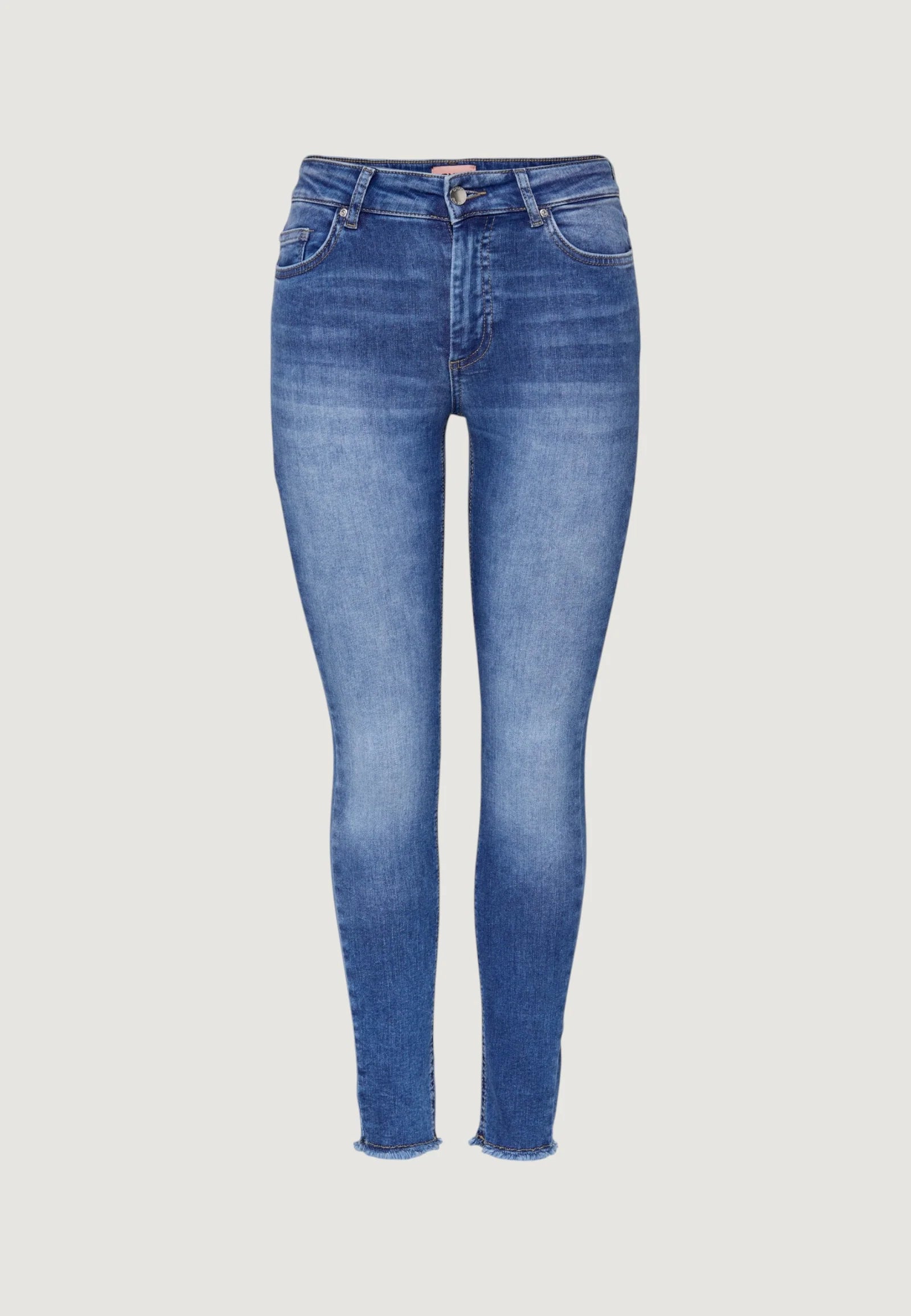 Only ONLBLUSH Mid-Rise Raw Ankle Skinny Jeans (REA12187)