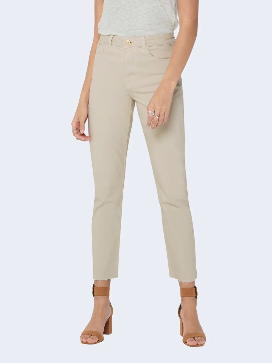 Mom jeans Only EMILY HW LIFE RAW CRPANK