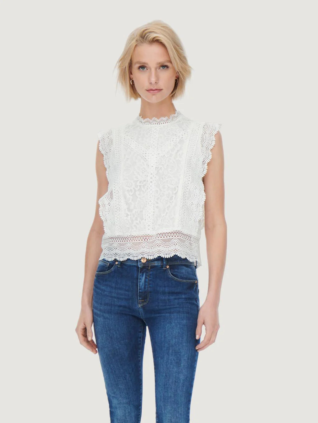 Top Only ONLKARO S/L LACE NOOS WVN