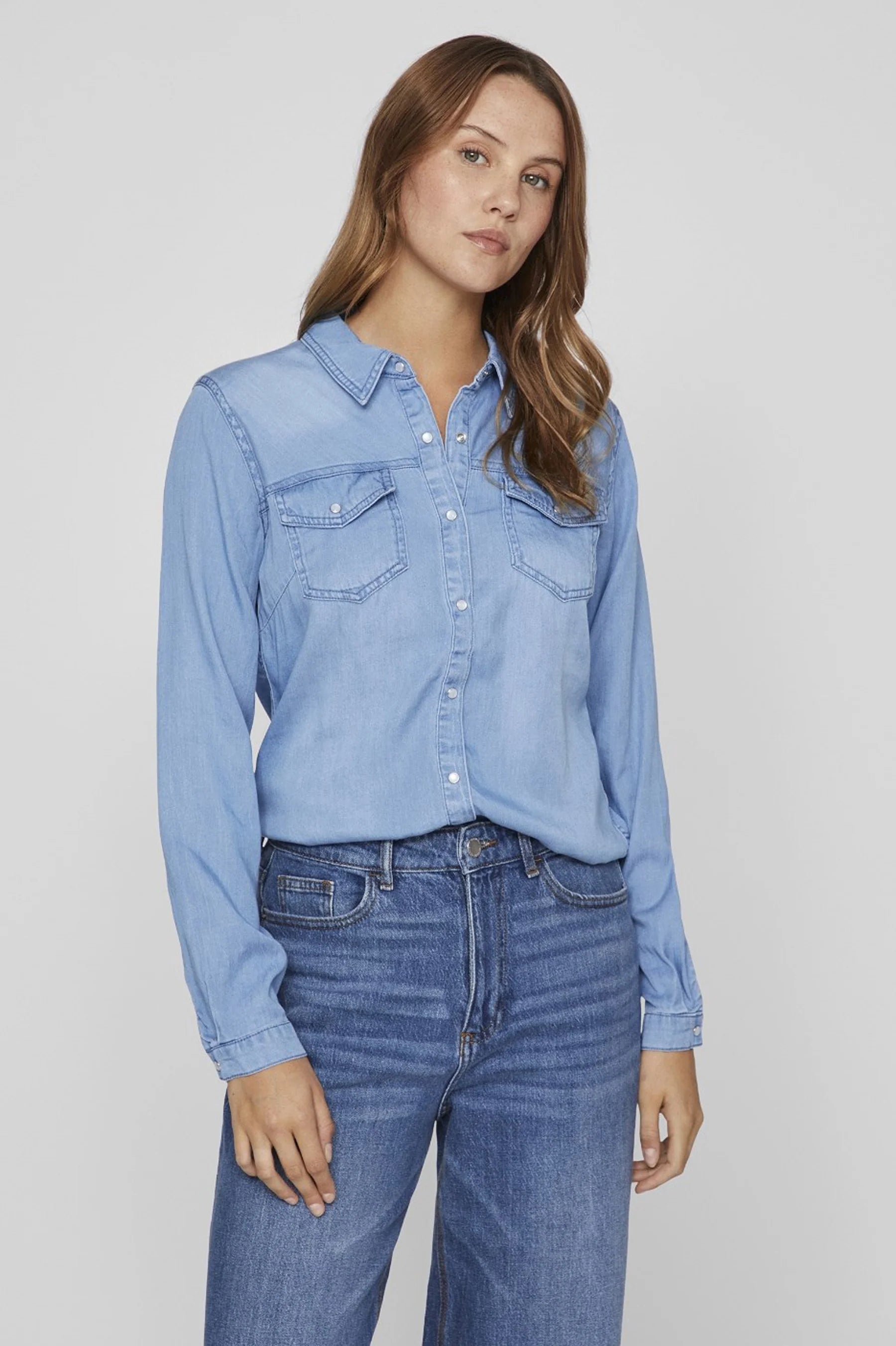 Vila Clothes VIBISTA DENIM SHIRT Long Sleeve Shirt