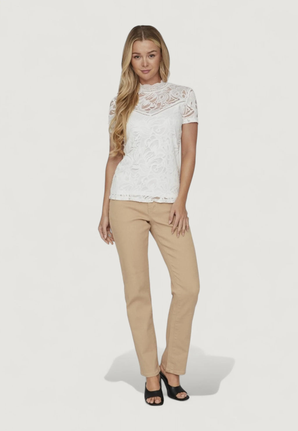 Vila Clothes VISTASIA S/S LACE t-shirt