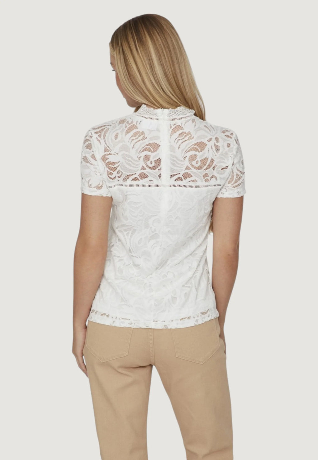 Vila Clothes VISTASIA S/S LACE t-shirt