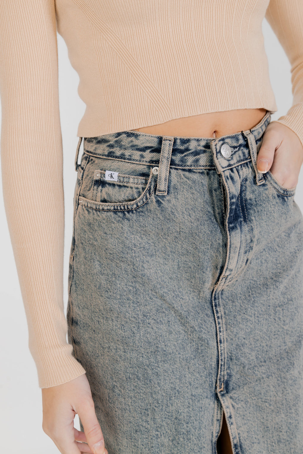 Calvin Klein Jeans FRONT SPLIT MAXI long skirt