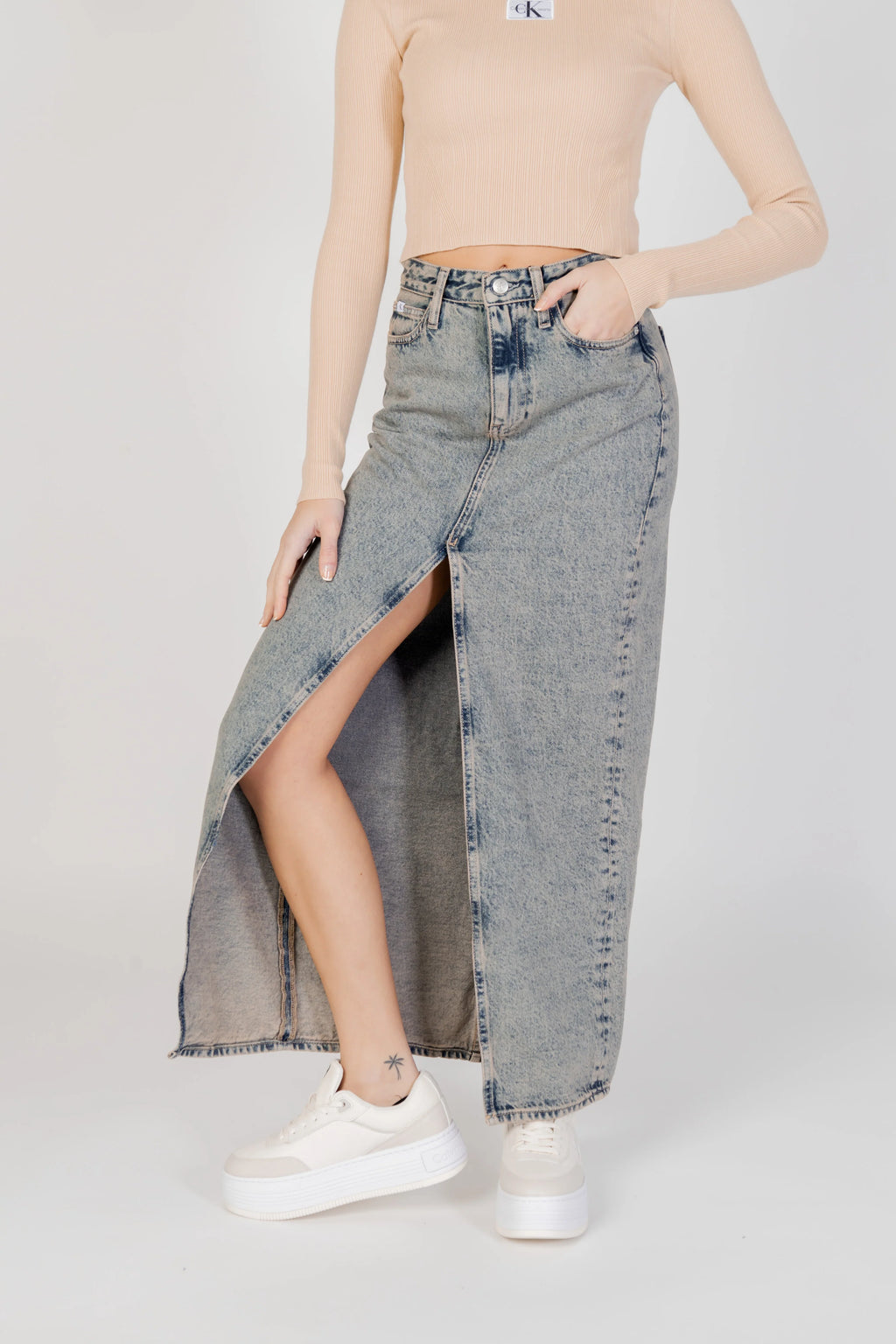 Calvin Klein Jeans FRONT SPLIT MAXI long skirt