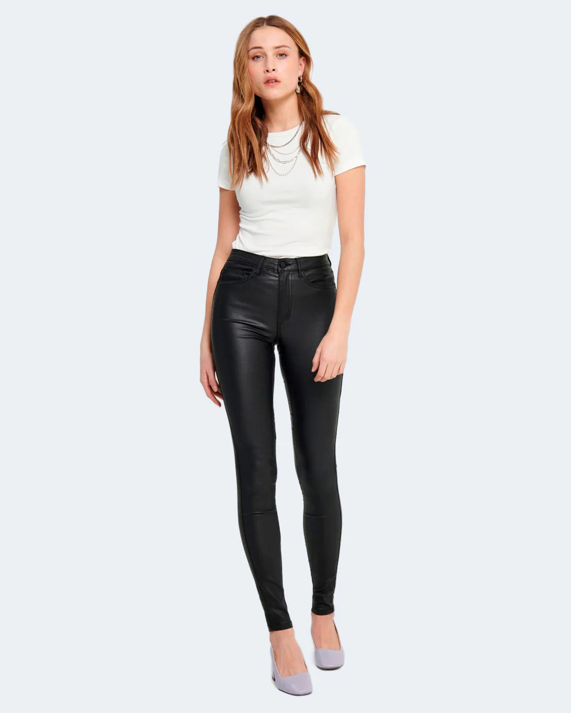 Only ONLROYAL High-Waist Rock Coated Skinny Jeans (PIM)