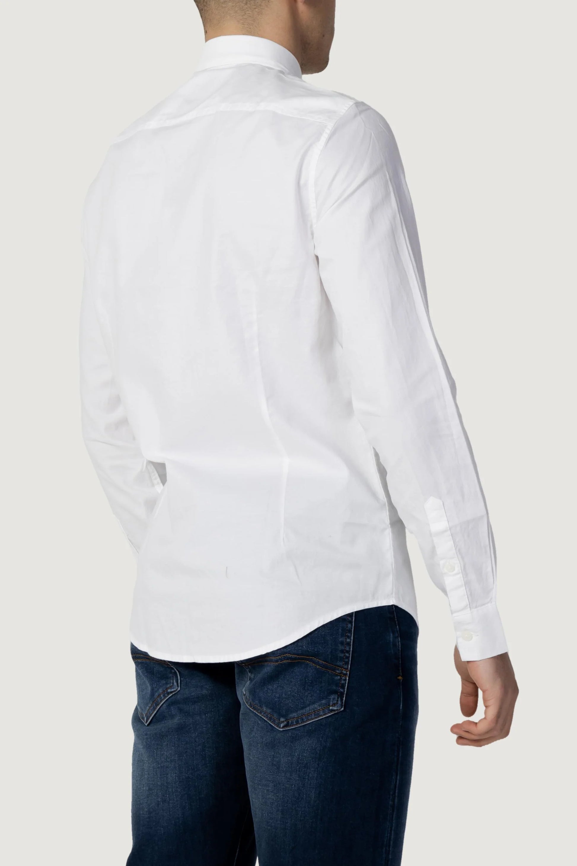 Long sleeve shirt Armani Exchange 8NZCGB Z8ANZ white